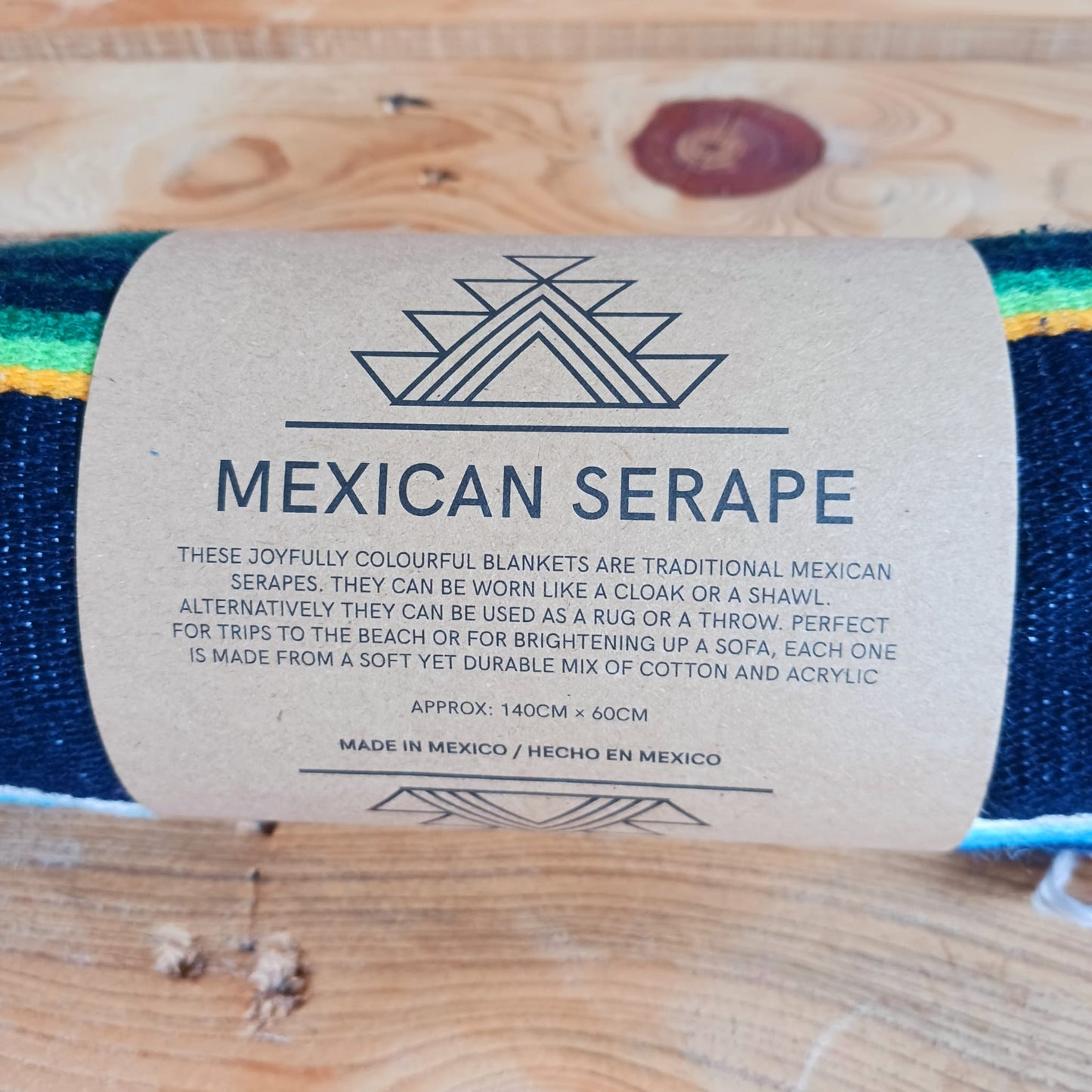 Mexican Serape Light Green