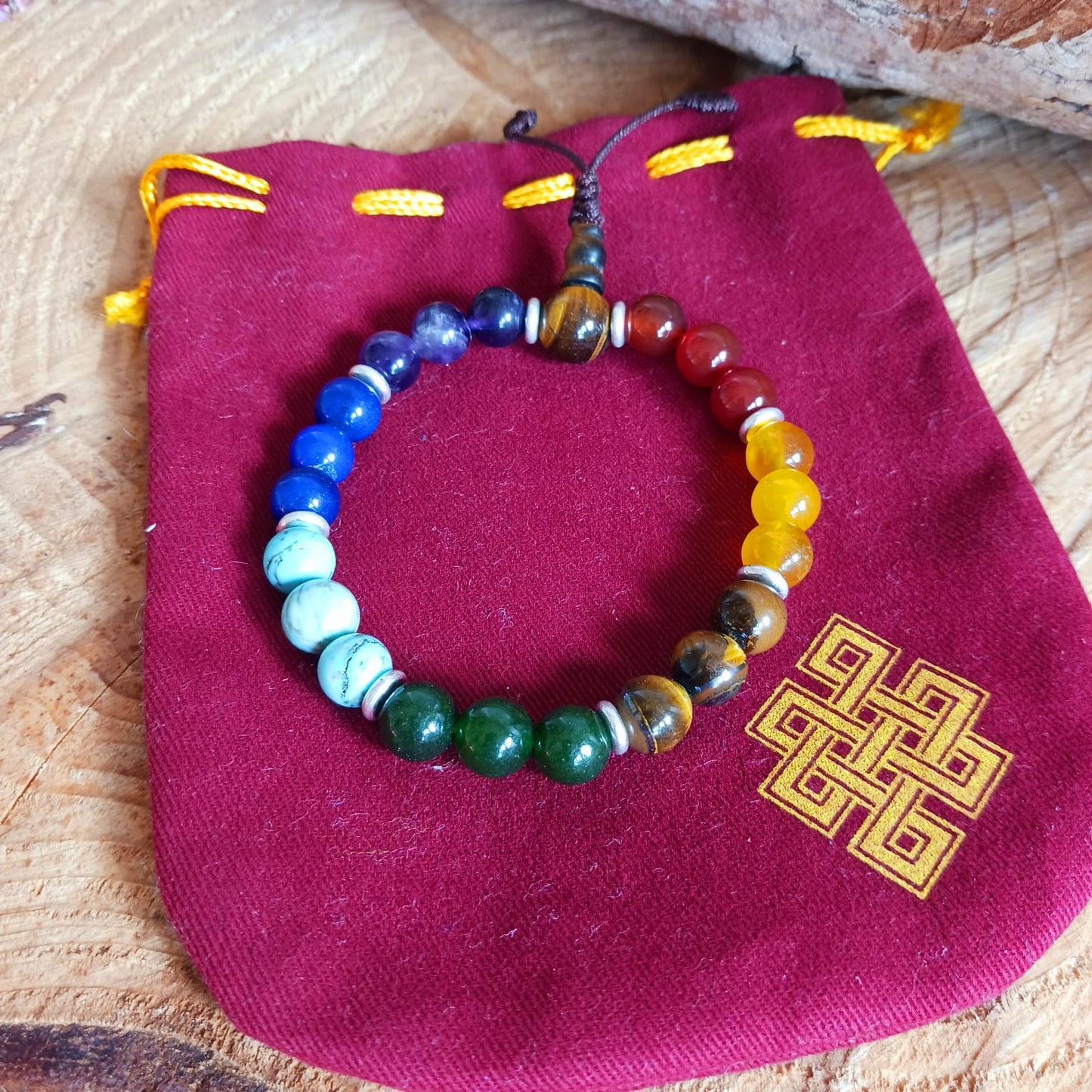 Chakra Stone Beads Wrist Mala