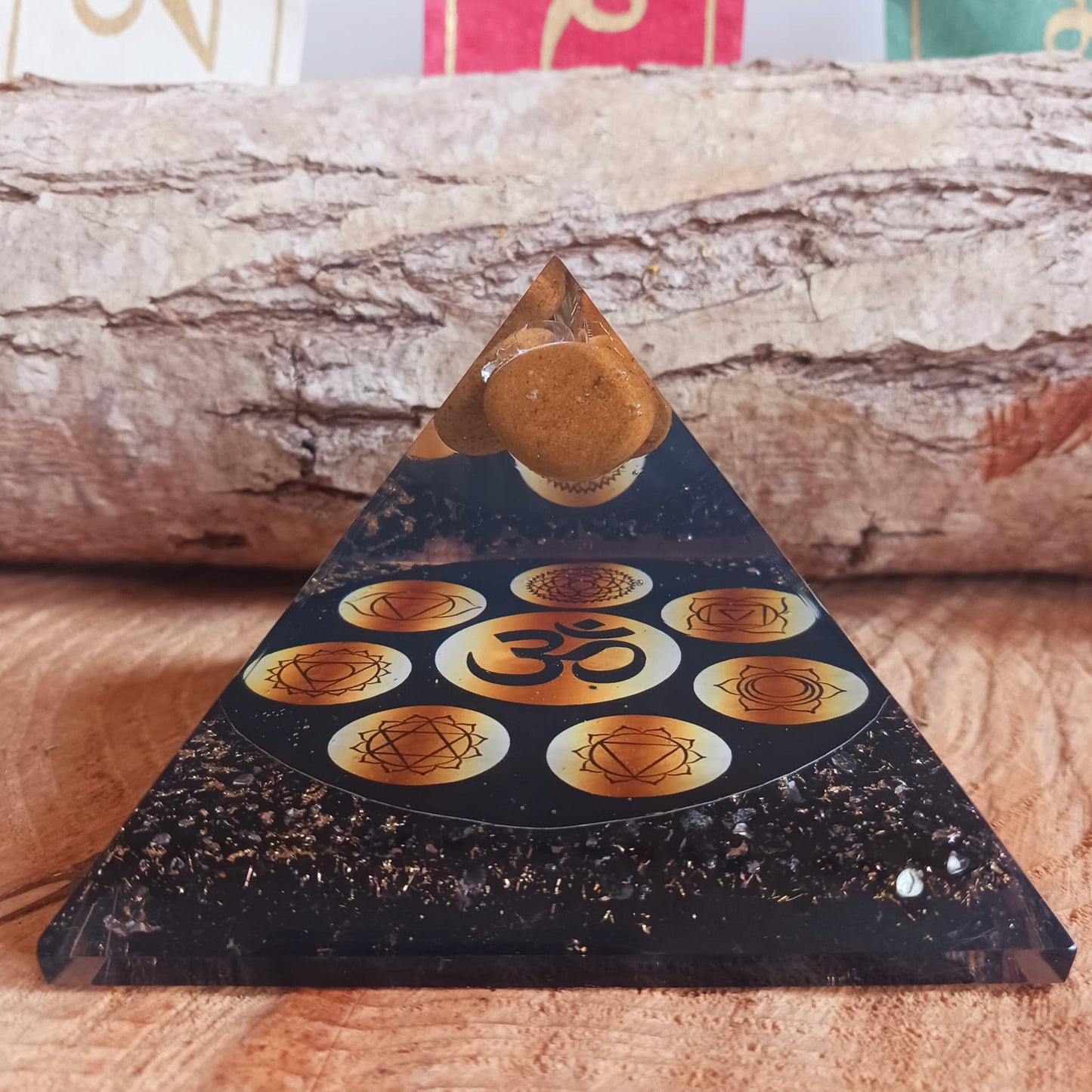 Orgonite Pyramid | Midnight Om Chakra | 90mm