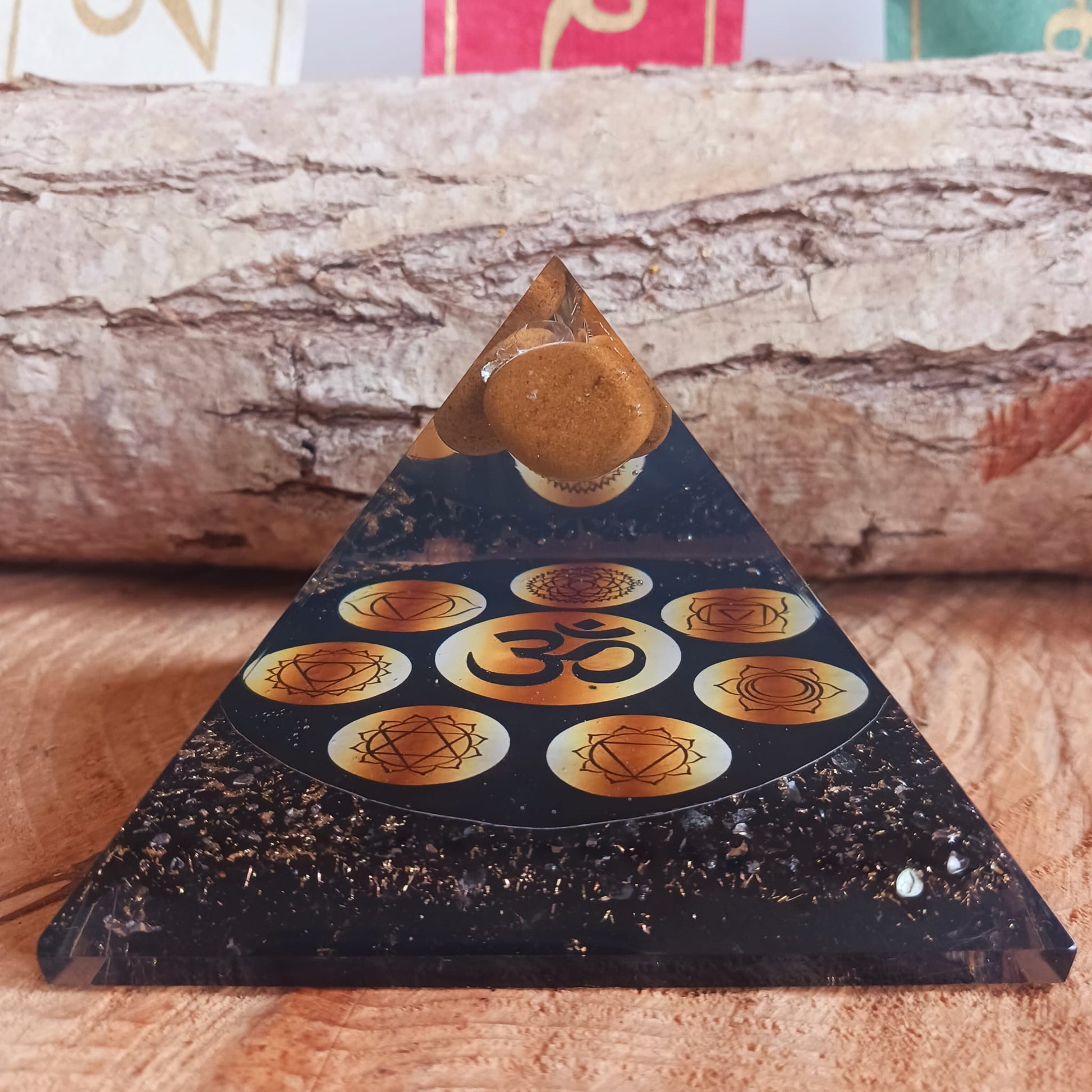 Orgonite Pyramid | Midnight Om Chakra | 90mm