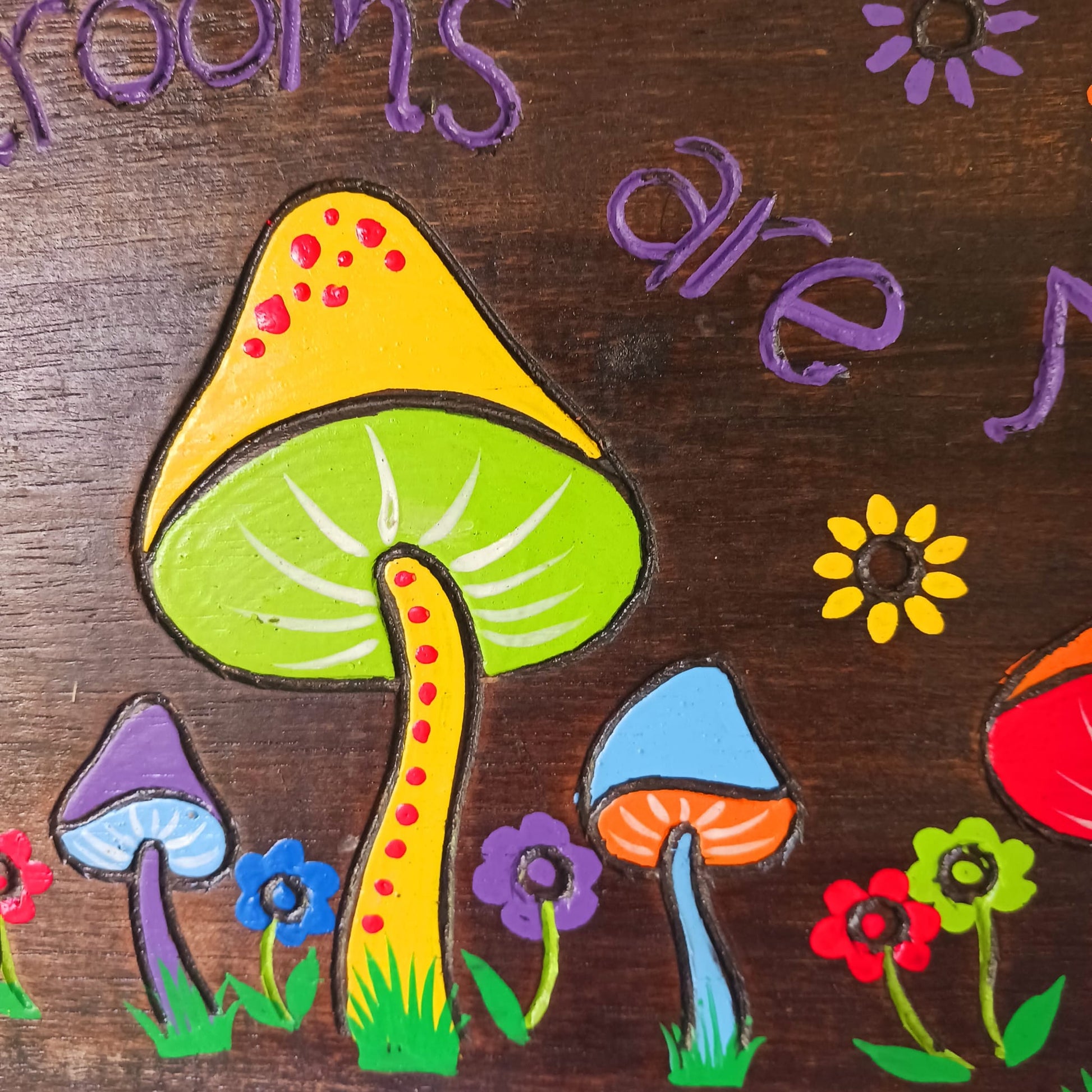 Mushrooms Are Magic Wall Plaque Magic Mushrooms