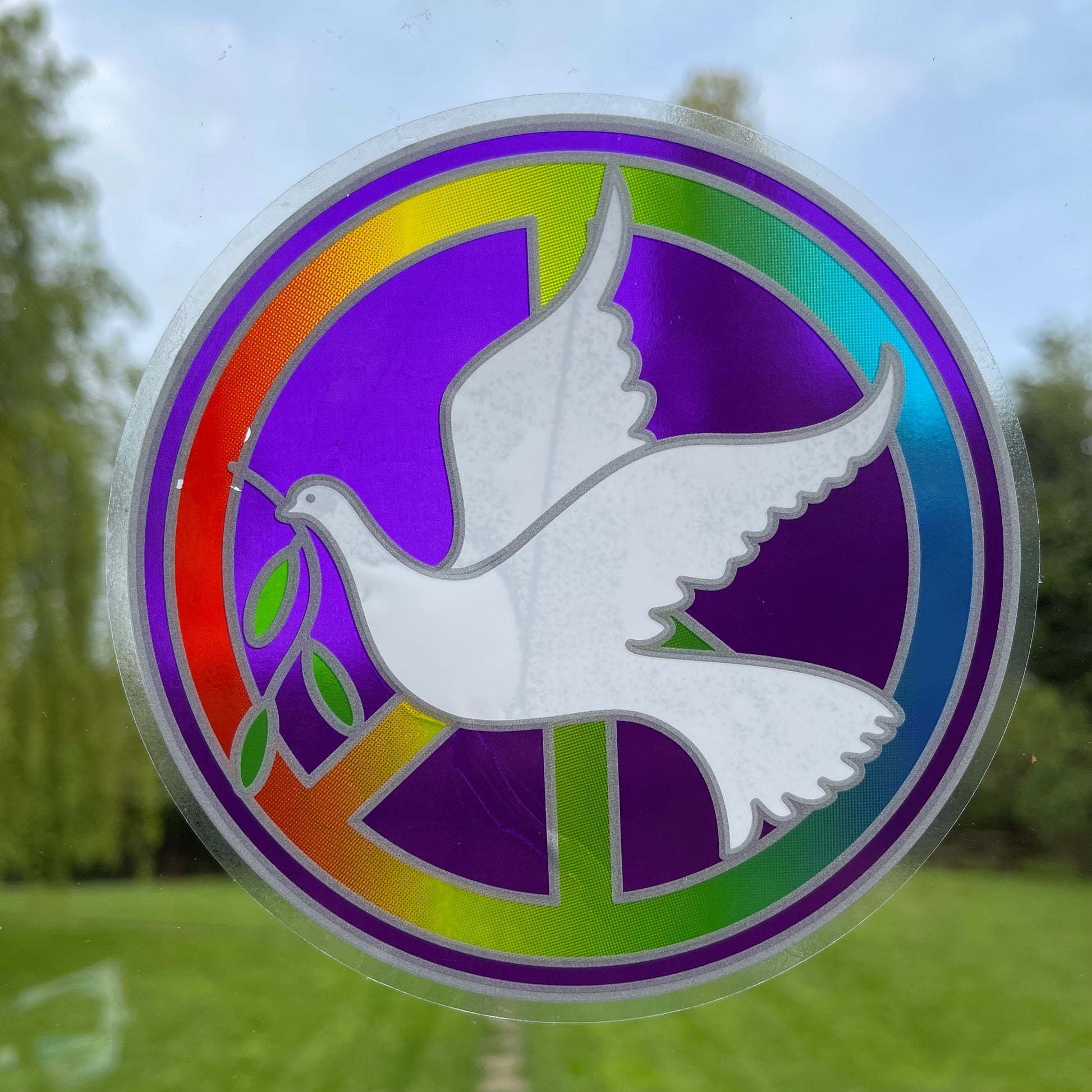 Sunseal Peace Dove Hippie window stickers love and peace man