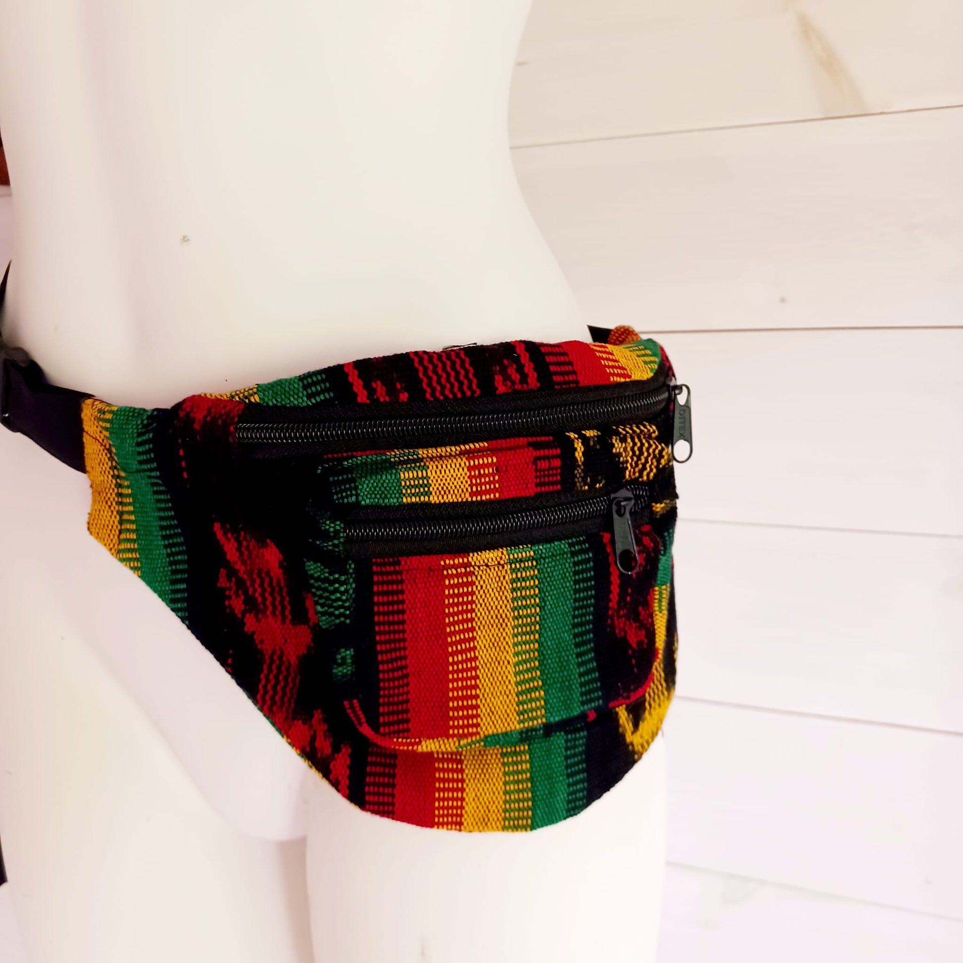 Rasta Hip bag Festival Bum bag 3 zipped Compartments