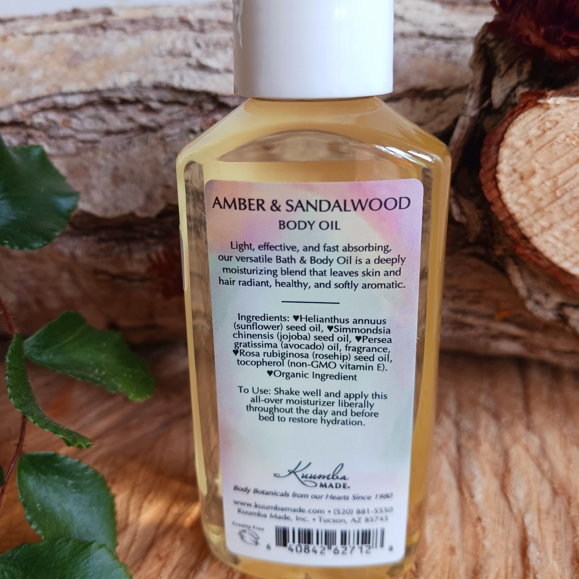 Kuumba Made Amber & Sandalwood Body Oil 60ml Kuumba Made UK seller