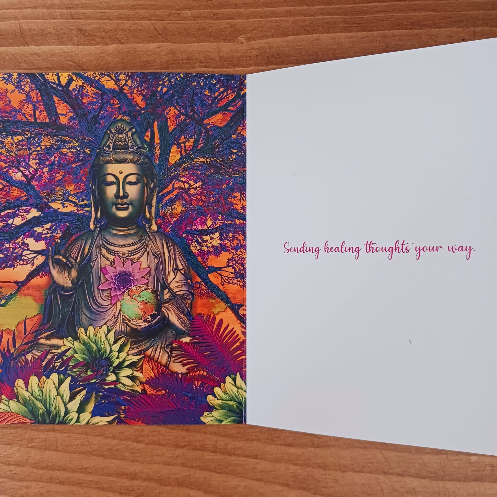 Buddha Greetings Card | Healing Thoughts