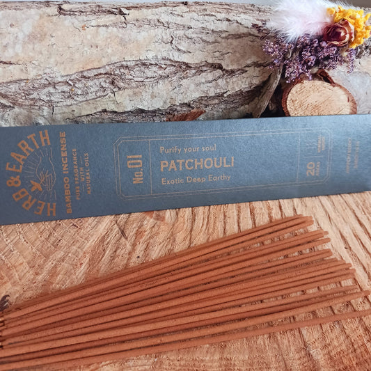 Herb & Earth Bamboo Incense Sticks | Patchouli