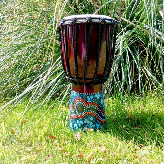 Painted Djembe Drum | 40cm