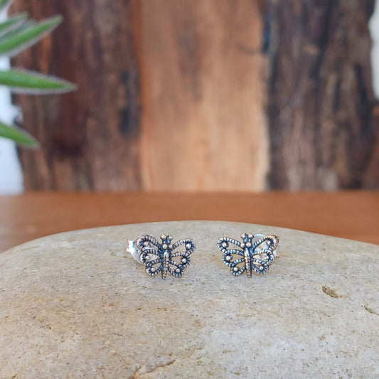 Butterfly Ear Studs | 925 Solid Silver Earrings