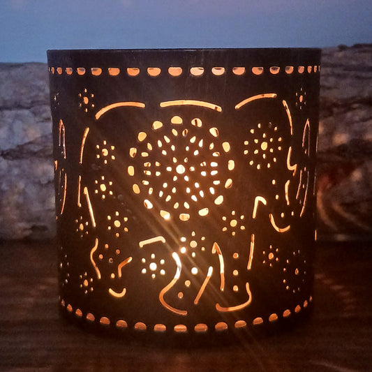 Elephant Mandala Tea-light Holder | Elephant gift ideas for friends