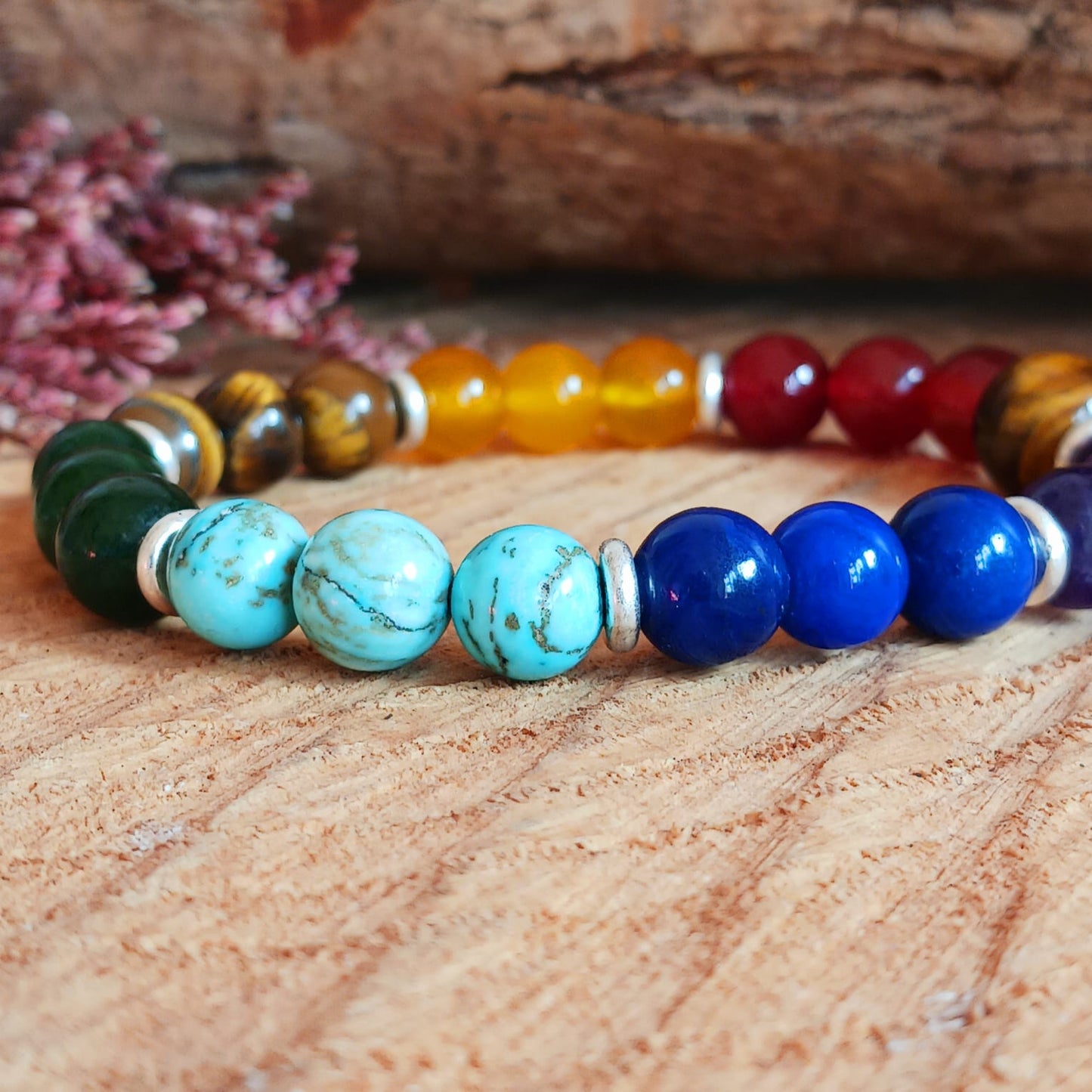 Chakra Stone Beads Wrist Mala