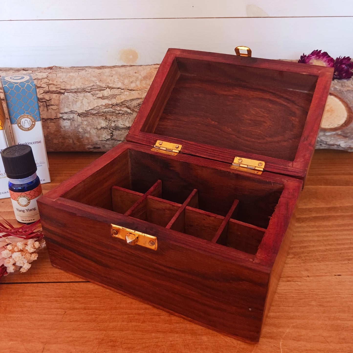 Wooden Essential Oil Box (For 12 Bottles)