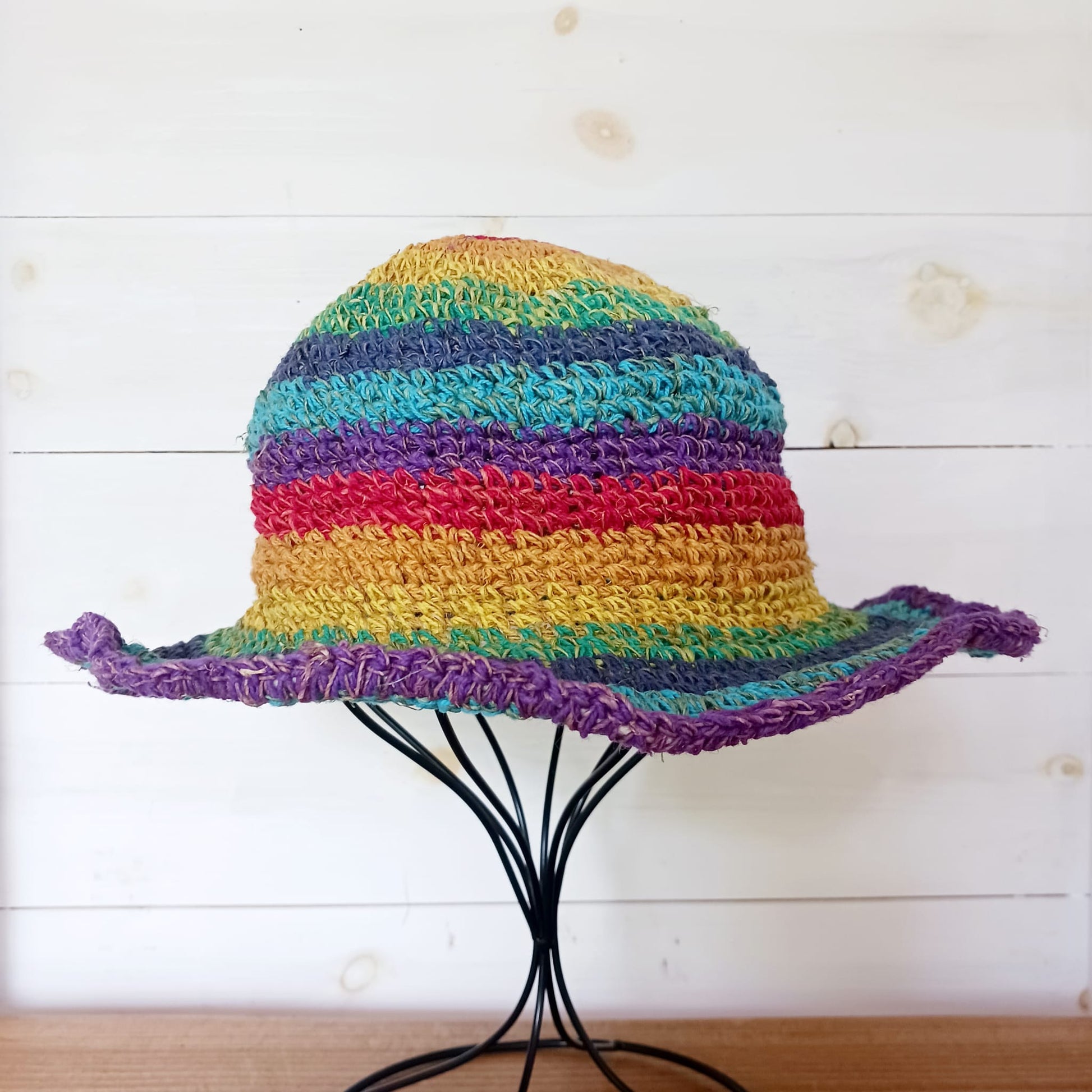 Rainbow Hemp Festival Hats | Cool Hemp Hats from Nepal