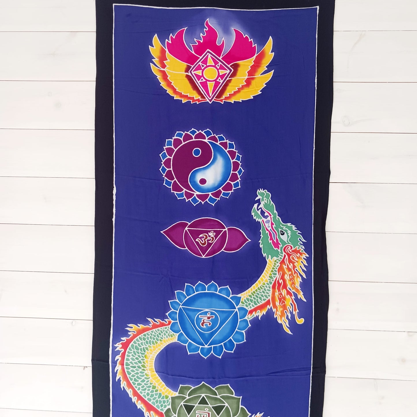 Chakra Batik Drop Banner | Dragon Wall Hanging