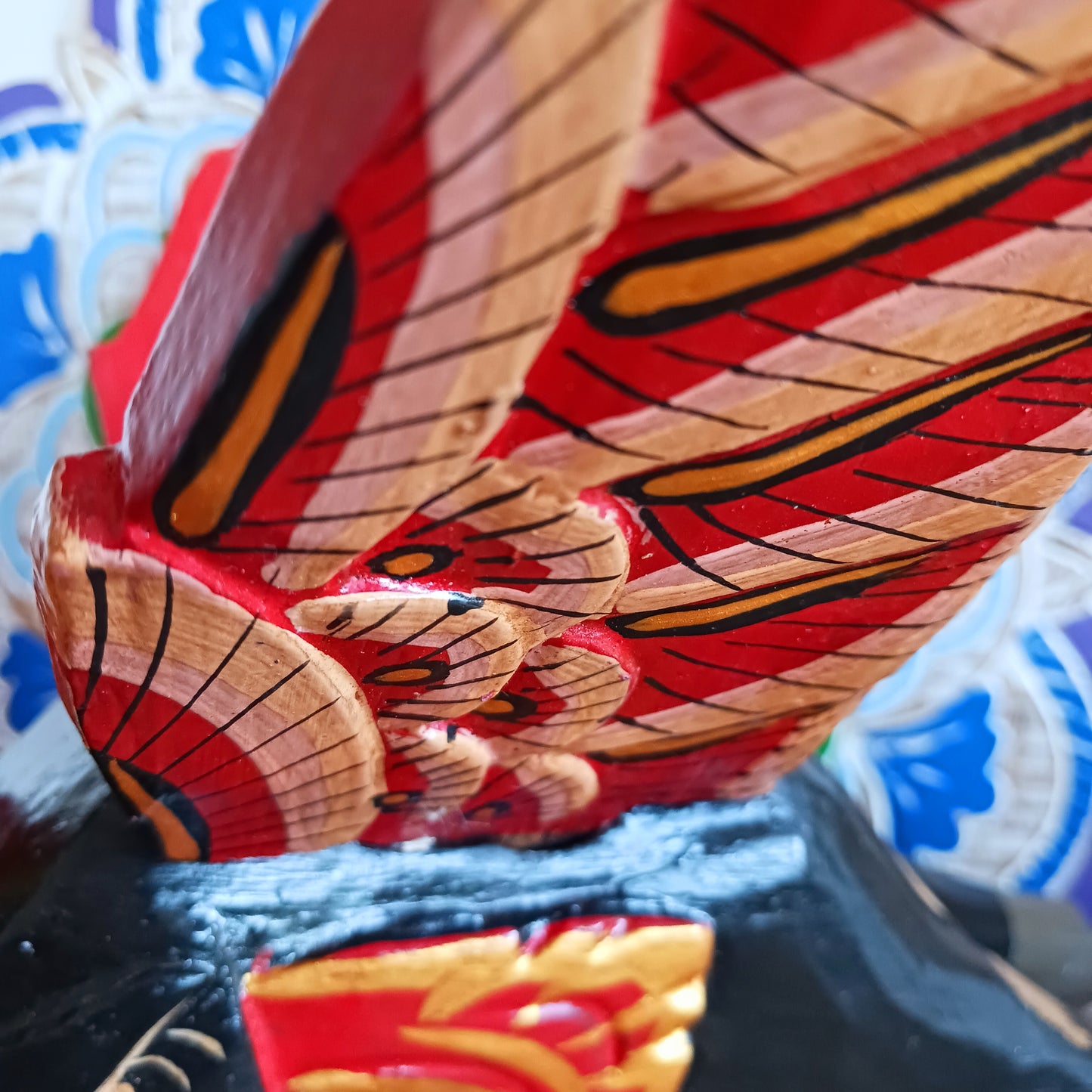 Bring a touch of wonder to your space with this enchanting Flying Elephant Mobile. Each piece is hand-carved from lightweight wood and finished with unique hand-painted patterns, giving every elephant its own personality. Delicately balanced wings hover gracefully with the slightest breeze, creating a calming sense of motion and magic.