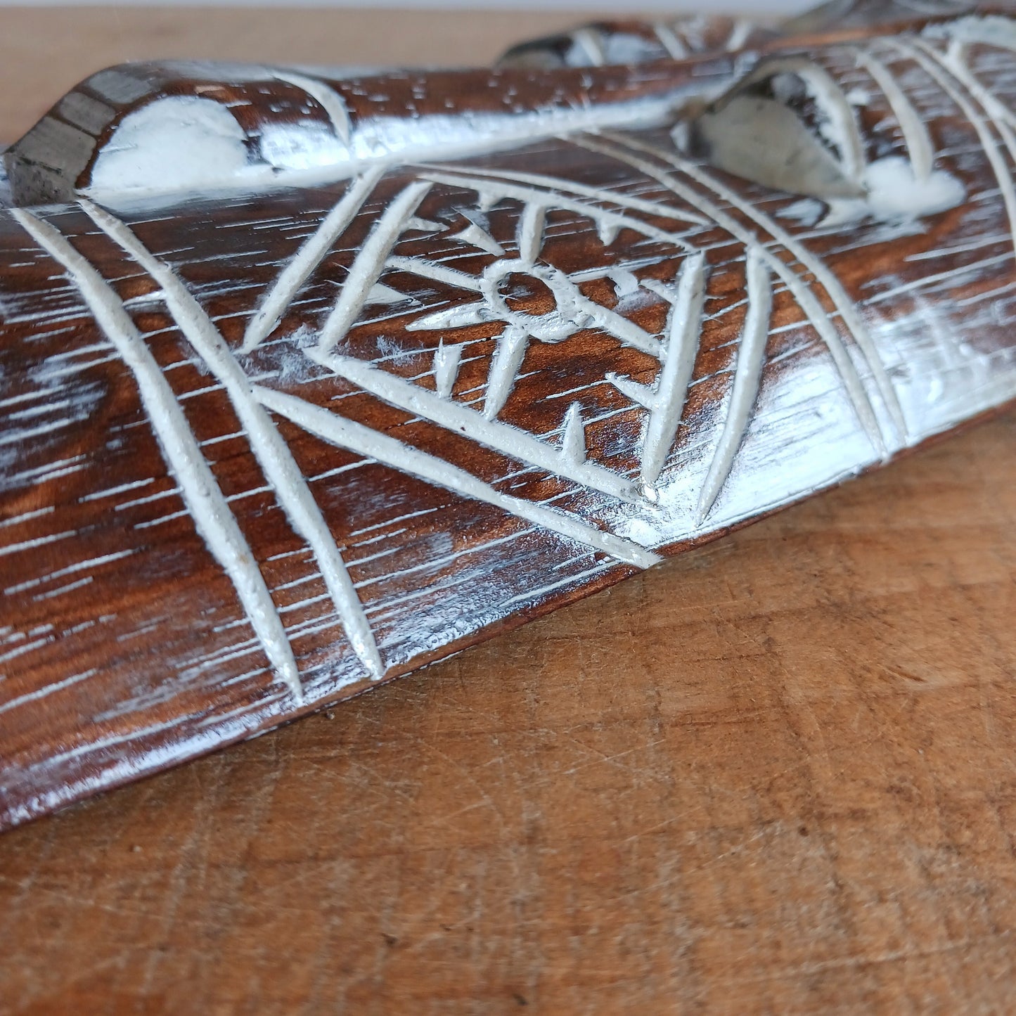 Bring the spirit of Celtic heritage into your home with this beautifully hand-carved Celtic wooden mask, featuring intricate knotwork and a Tree of Life pattern that symbolize eternity, unity, and tradition. Designed for lovers of cultural art and meaningful decor, this striking wall piece adds depth, character, and history to any space.