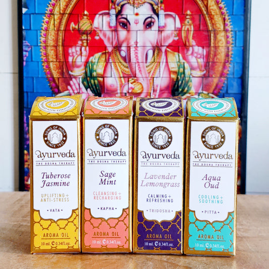 Experience the soothing essence of Song of India Ayurveda Aroma Oil, crafted with natural essential oils to refresh and rejuvenate your mind, body, and soul. Each fragrance is carefully blended to balance your senses and purify your surroundings.