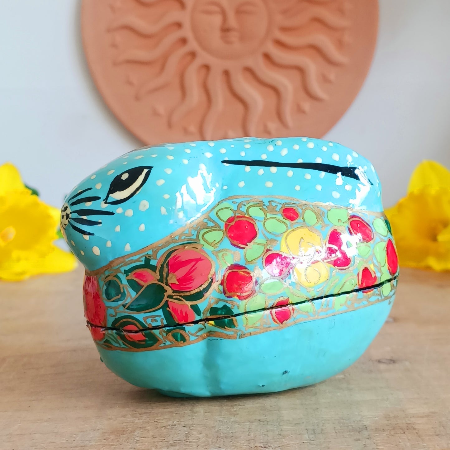 Celebrate the joy of spring with this beautifully handcrafted Floral Rabbit 2-Piece Easter Gift Box. Perfect for Easter gifting, this charming keepsake box features a delightful rabbit design, carefully hand painted with floral details and finished with a smooth glossy glaze.
