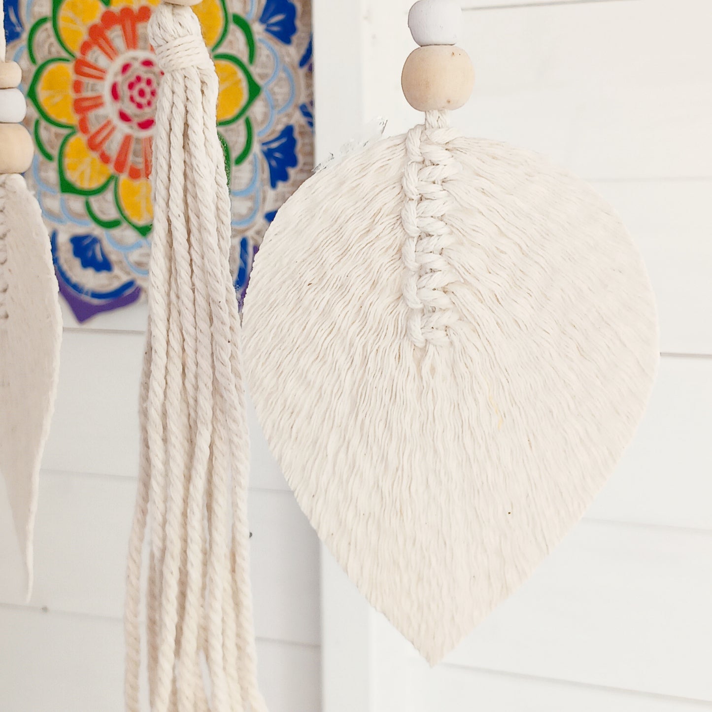 Bring peace, balance, and natural elegance into your home with this handmade Medium Natural Elemental Spirits Dream Catcher. Crafted with love and care on the spiritually blessed island of Bali, this vegan-friendly piece is made entirely from natural materials, free of feathers. Its earthy tones and organic textures create a warm and grounding presence, perfect for bedrooms, meditation spaces, or as a thoughtful gift.