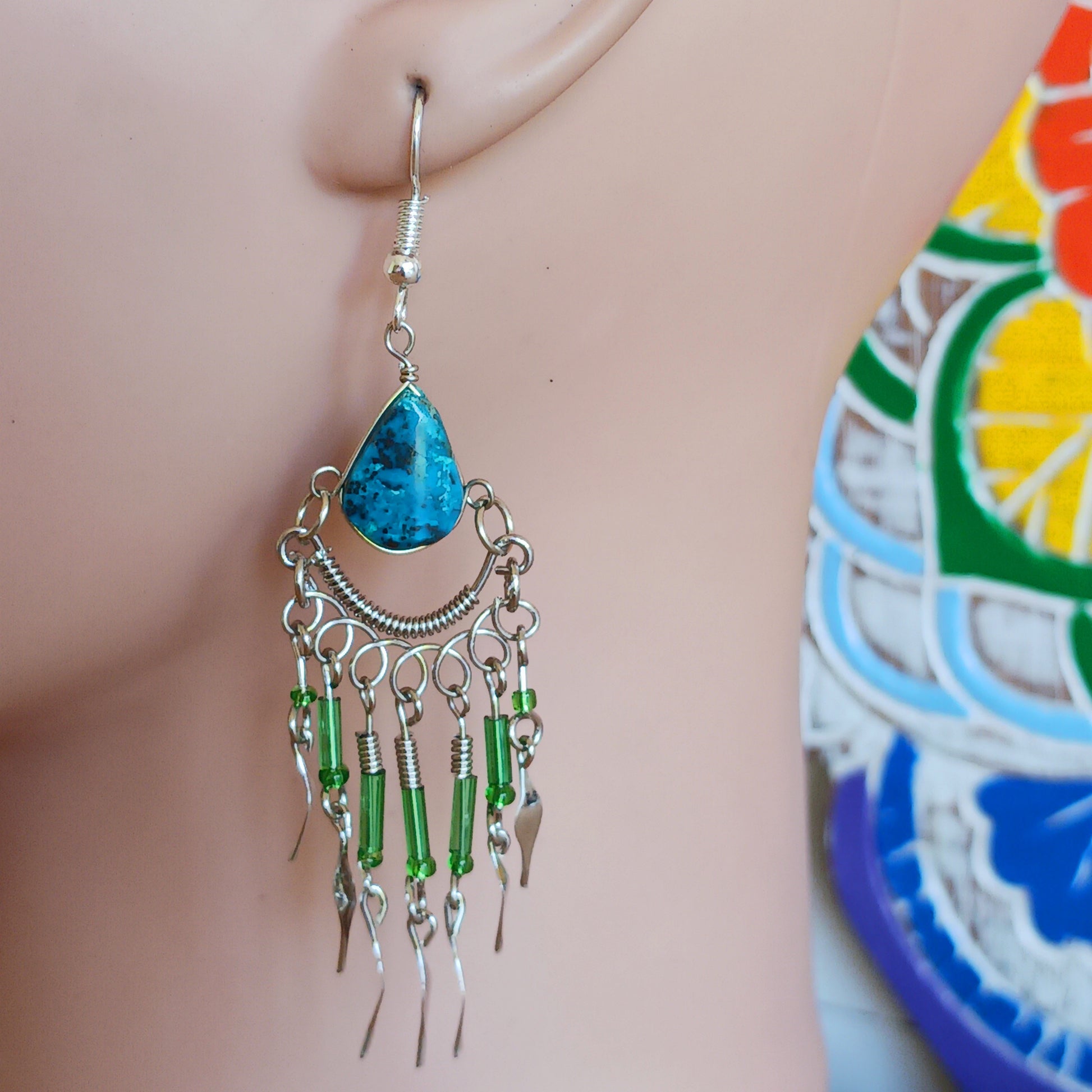 Peruvian Turquoise is an important ornamental mineral for jewellery and adorned the ceremonial dress of early native Incas. It also brings good fortune and attracts healing spirits. Delicate veining, caused by impurities, is desired by some collectors as proof of a natural stone.