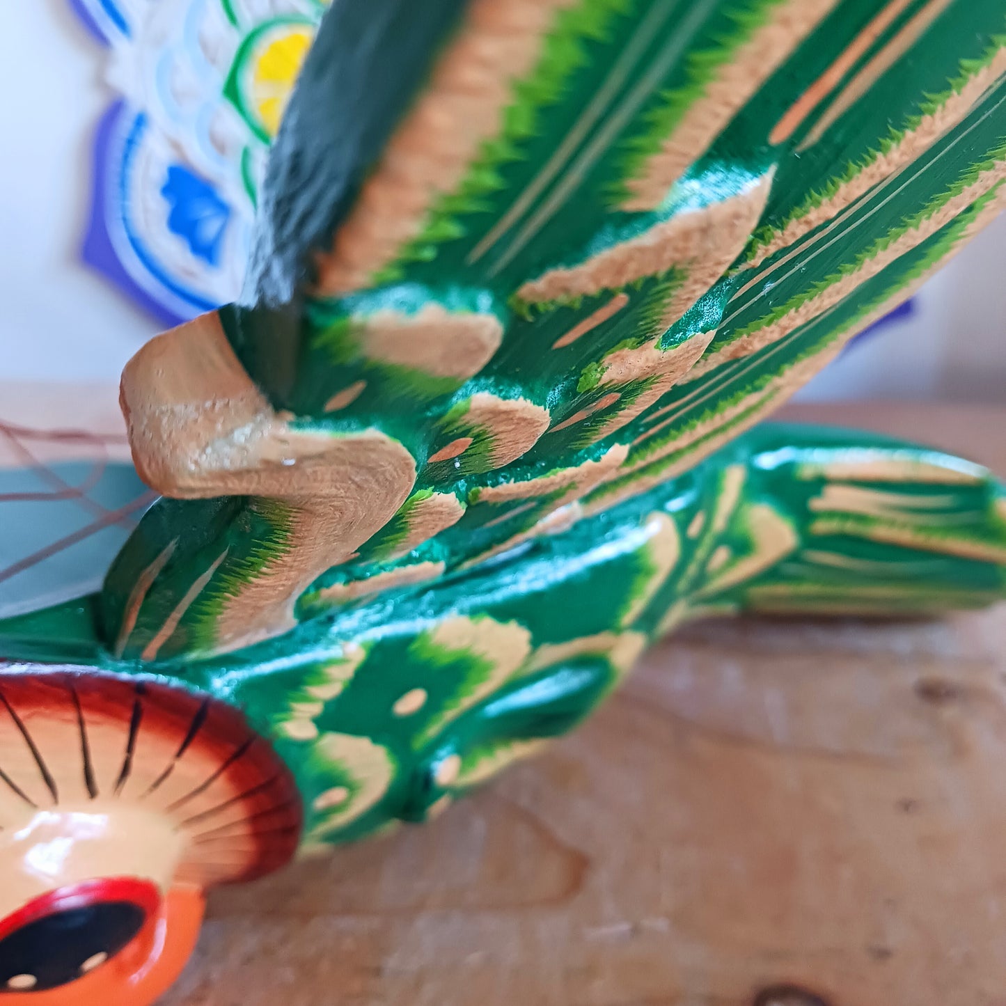 Bring a sense of peace and wonder to your space with this Hand-Carved Wooden Flying Owl Mobile. Each piece is lovingly crafted from natural wood, featuring a beautifully detailed owl with outstretched wings in graceful flight. Suspended from a delicate string, the owl moves gently with the breeze, creating a calming, soothing motion.