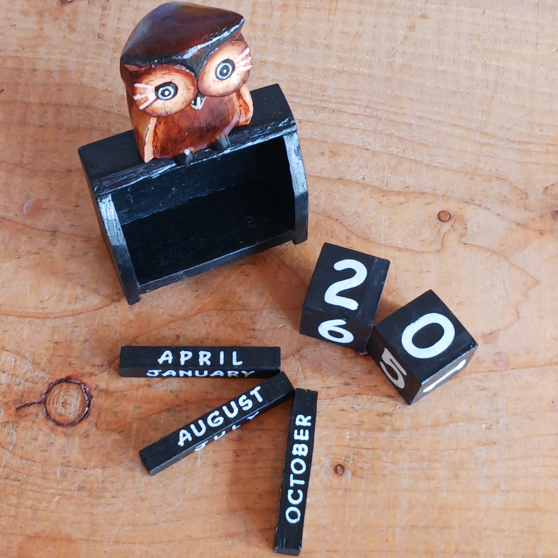 Stay organized and inspired with our large Wooden Calendar featuring a beautifully detailed nocturnal owl design. Crafted to blend function and artistry, this eco-friendly calendar adds a touch of nature to your daily routine. Perfect for home, office, or as a thoughtful gift, it helps you keep track of important dates while enjoying the calming beauty of the night owl. A timeless piece that brings charm, practicality, and inspiration to any space.