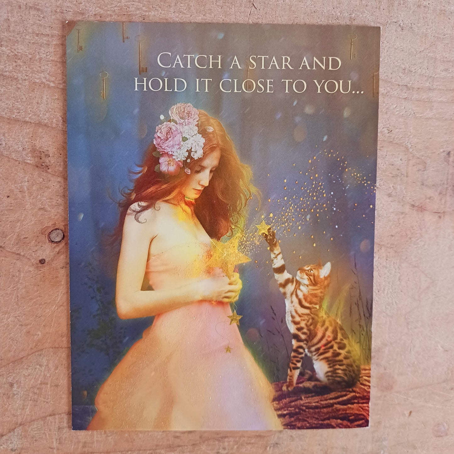 &nbsp;Lovely Birthday card for friends and family.

Front Reads: Catch a Star and Hold It Close to You... Inside Reads: And wish the wish that means the most to you! Happy Birthday