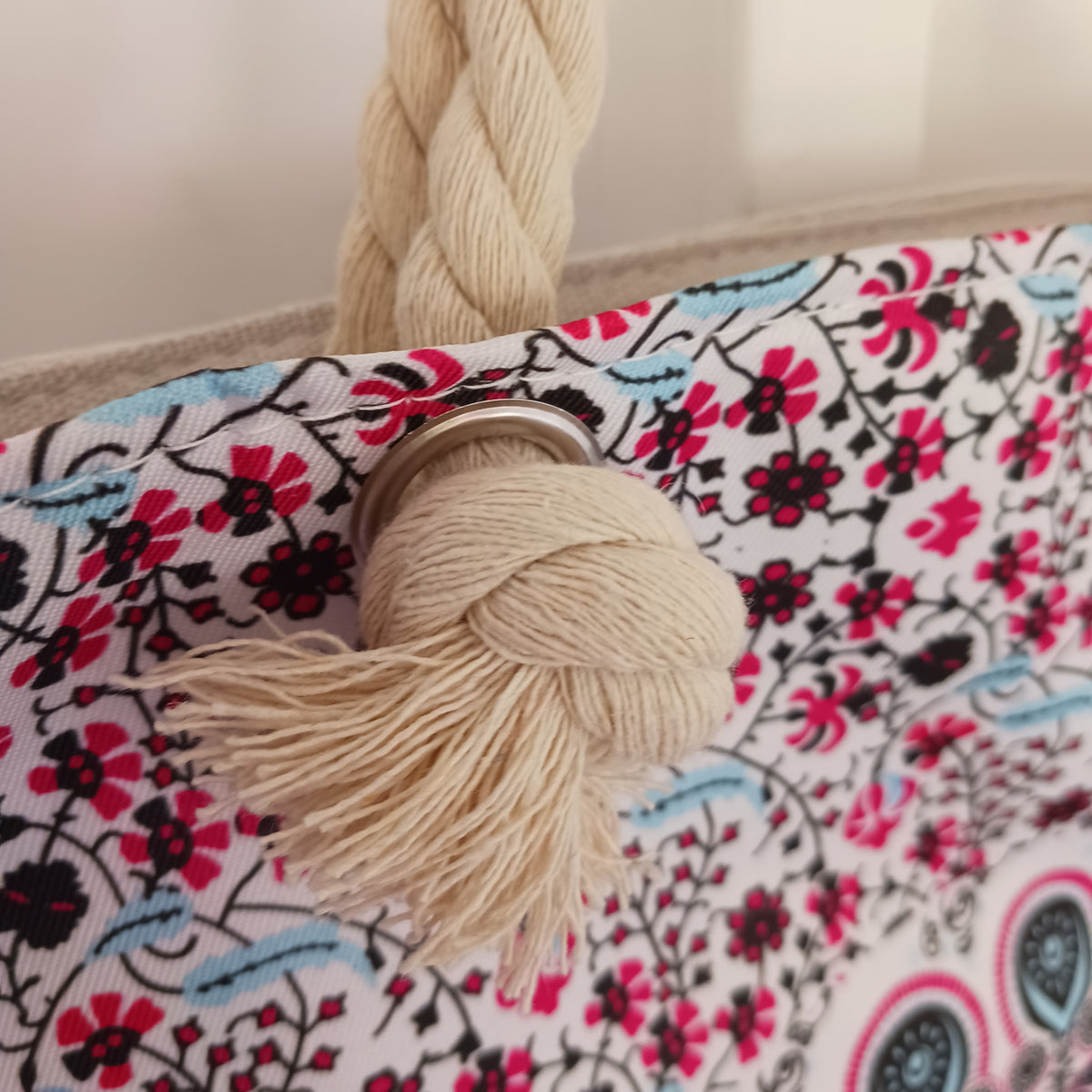 Add a splash of colour and bohemian style to your everyday look with this charming Mandala Bag. Featuring an eye-catching patterned design, this spacious shoulder bag is perfect for carrying your daily essentials while shopping, travelling or enjoying a day at the beach.