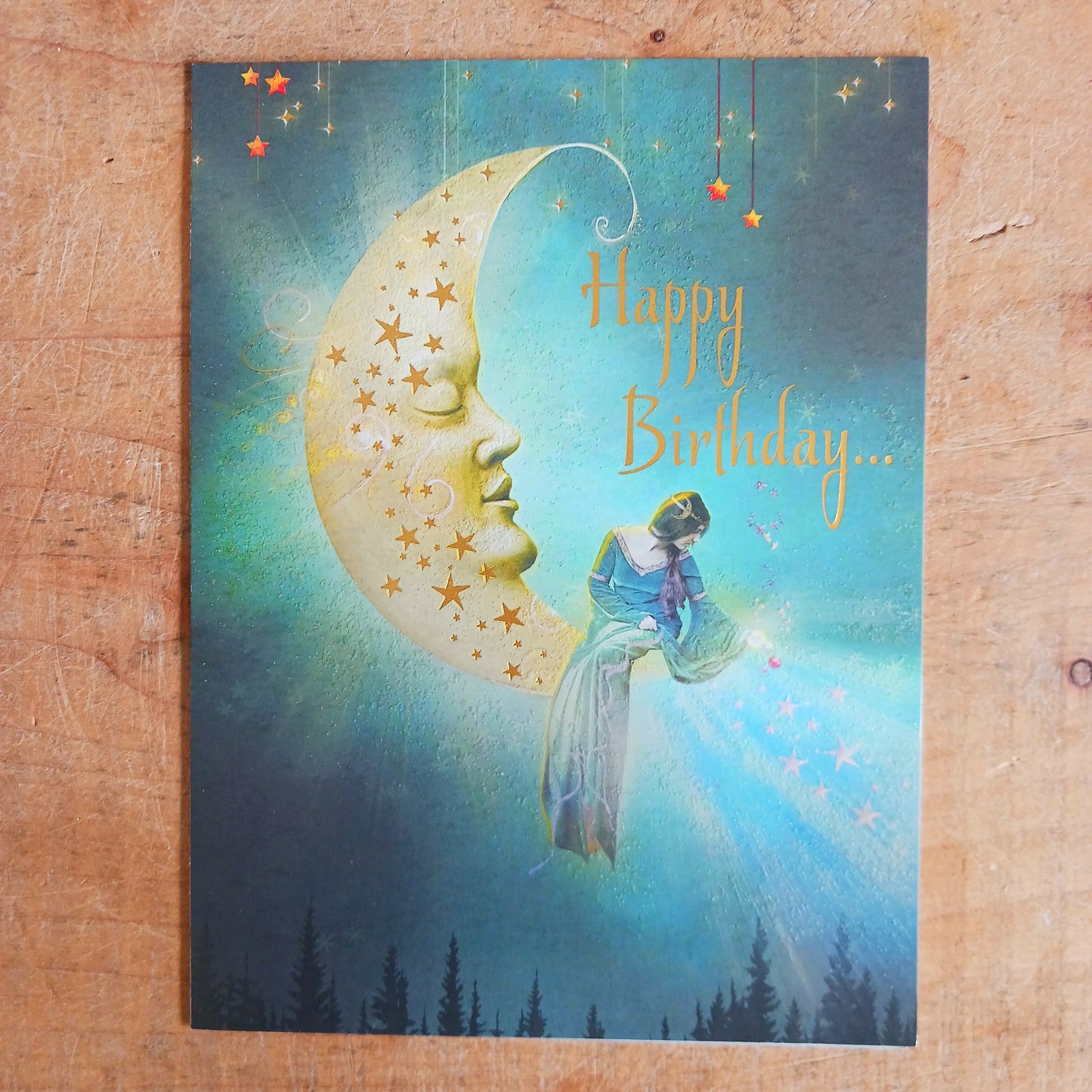 Beautiful Moon card for birthdays.