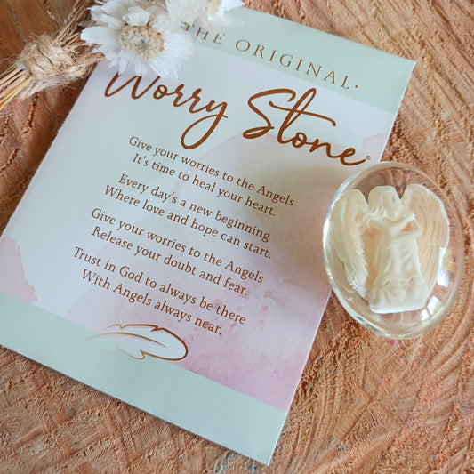 Carry this stone in your pocket or purse to use as a worry stone. As you hold this stone in your hand, imagine the Angel's calm presence surrounding you. Imagine yourself letting go of hurts or worries.