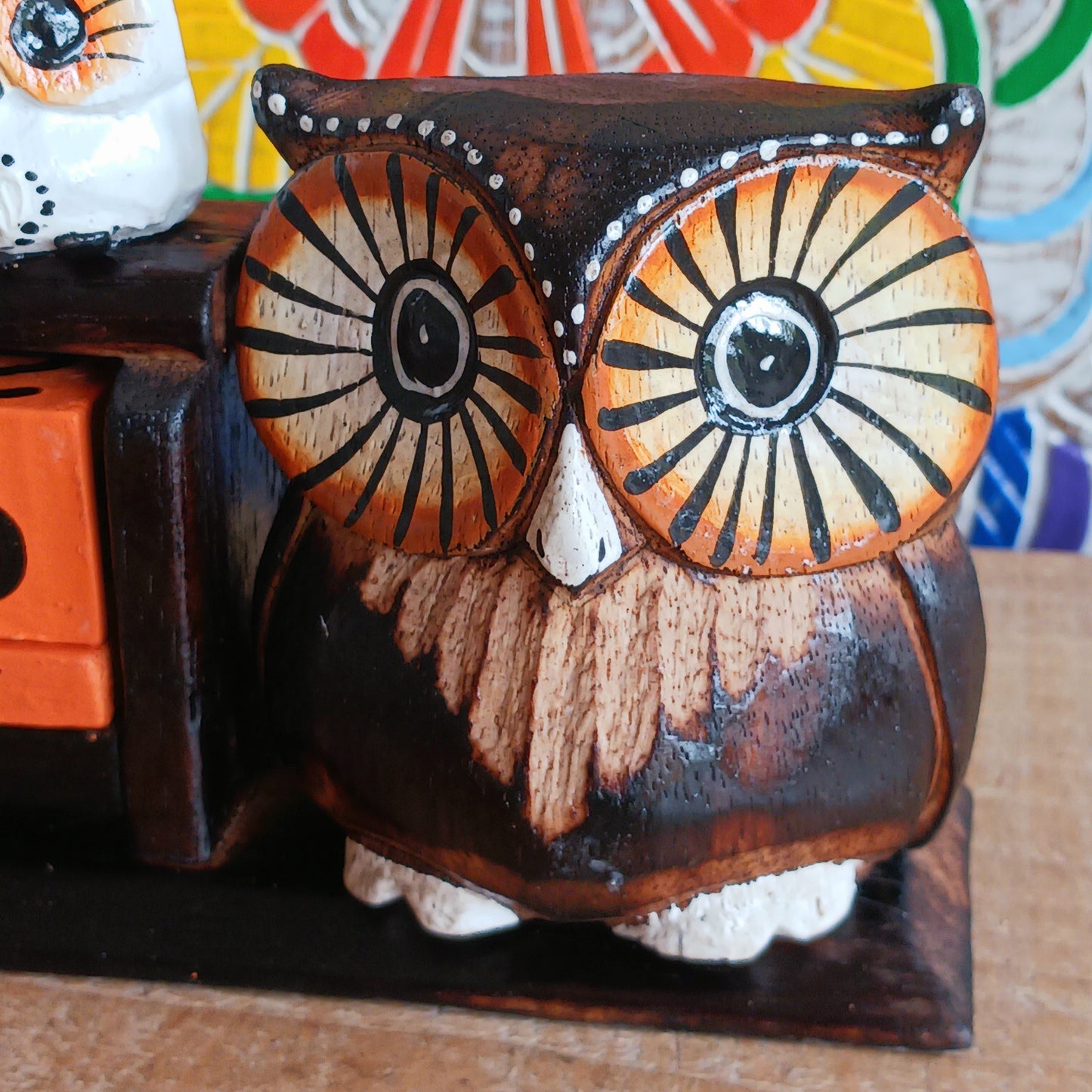 Say hello to this charming Owl Block Calendar, featuring a light brown owl and two adorable owlets. Handmade and hand-painted from sustainable Albesia wood, this perpetual calendar is as eco-friendly as it is delightful. With its big expressive eyes and rustic charm, it’s a fun and functional piece of décor. Perfect for your desk, shelf, or any cozy corner, this owl calendar makes keeping track of the days feel whimsical and warm.