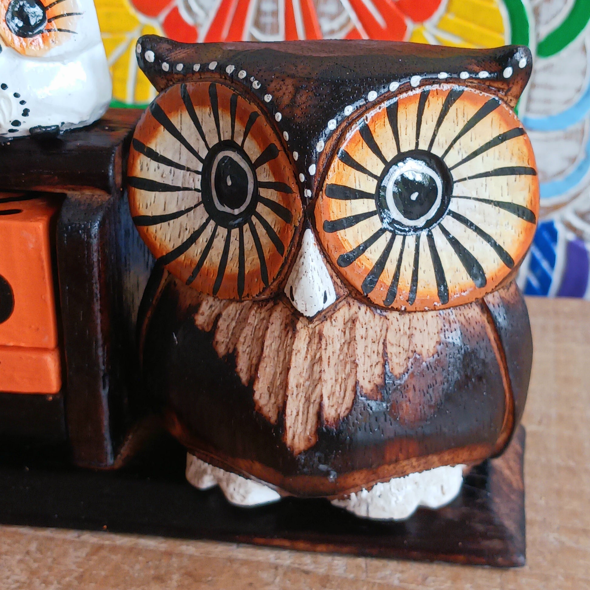 Say hello to this charming Owl Block Calendar, featuring a light brown owl and two adorable owlets. Handmade and hand-painted from sustainable Albesia wood, this perpetual calendar is as eco-friendly as it is delightful. With its big expressive eyes and rustic charm, it’s a fun and functional piece of décor. Perfect for your desk, shelf, or any cozy corner, this owl calendar makes keeping track of the days feel whimsical and warm.