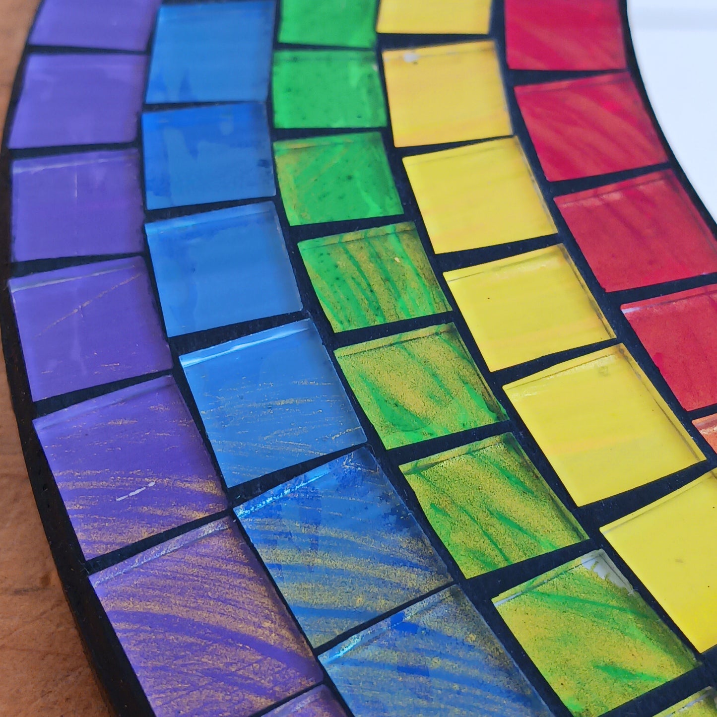 Decorate your home with a Rainbow Mosaic Heart Wall Mirror. A colourful decorative mirror perfect for bedrooms, living rooms, nurseries and unique gifts.