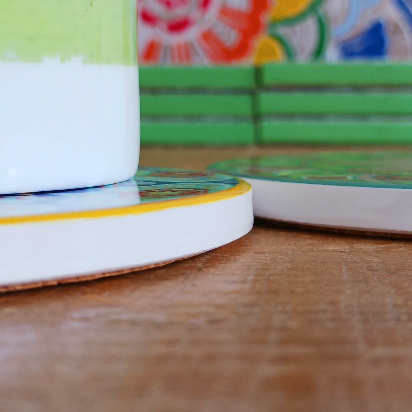 Add a touch of Mediterranean charm to your home with these elegant Ceramic Tuscany Coasters. Featuring intricate, hand-drawn style patterns inspired by Tuscan artistry, each coaster enhances your space with sophistication and warmth.