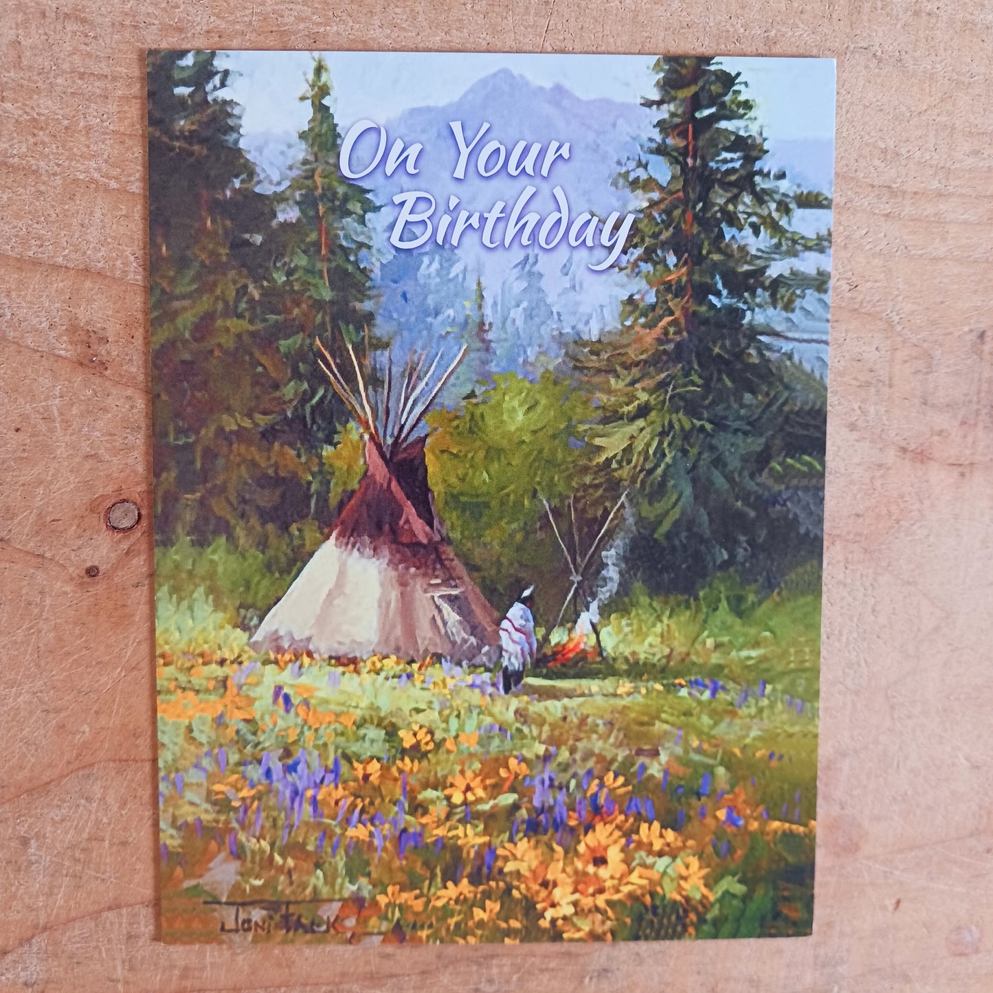 Celebrate a special birthday with this Native American Tipi Birthday Card.