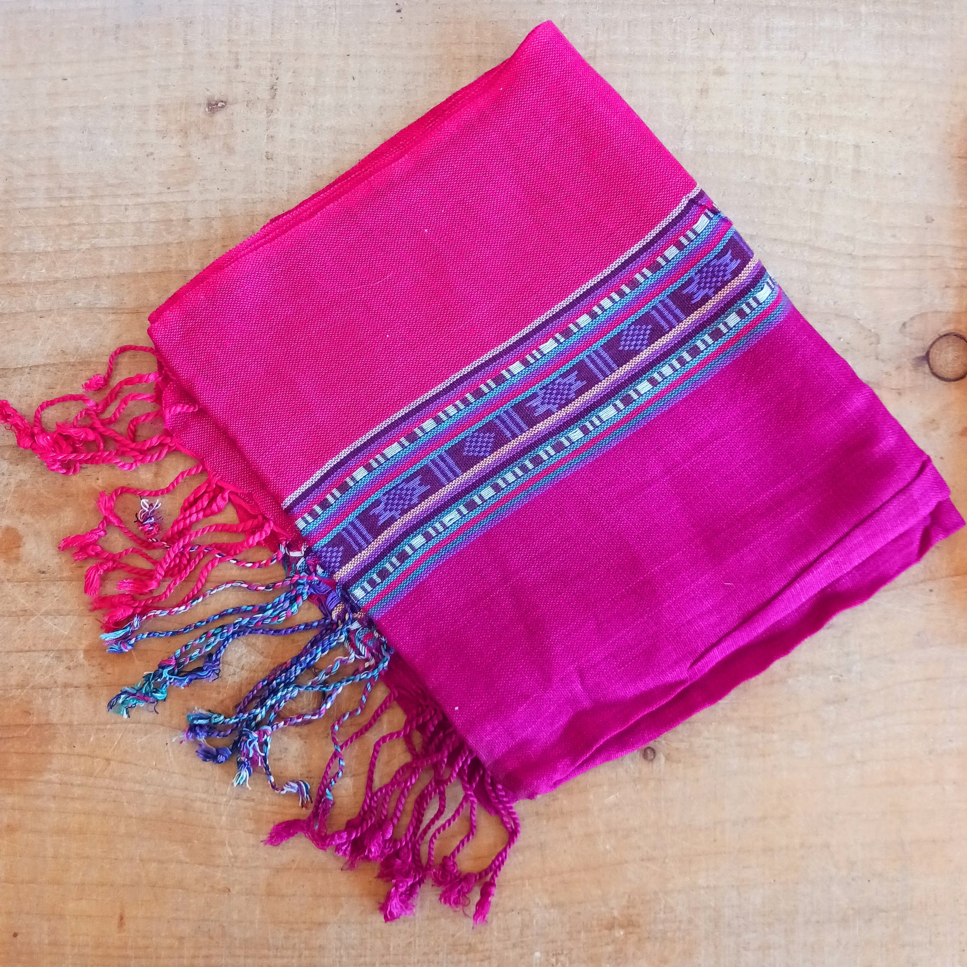 Immerse yourself in the alluring world of bohemian fashion with this delicate Indian Boho Scarf. Crafted with care, each scarf captures the essence of India's free-spirited charm, adding a touch of Boho elegance to your outfit.