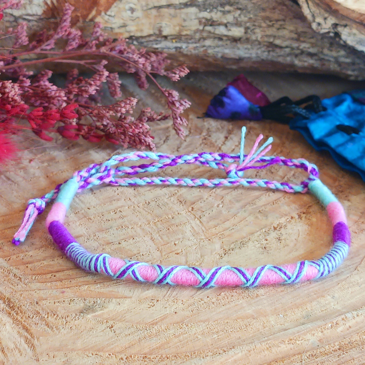 Add meaning and colour to your everyday style with these beautifully handcrafted Thai friendship bracelets. Featuring vibrant crisscross woven designs, each bracelet is a symbol of connection, kindness, and heartfelt wishes.