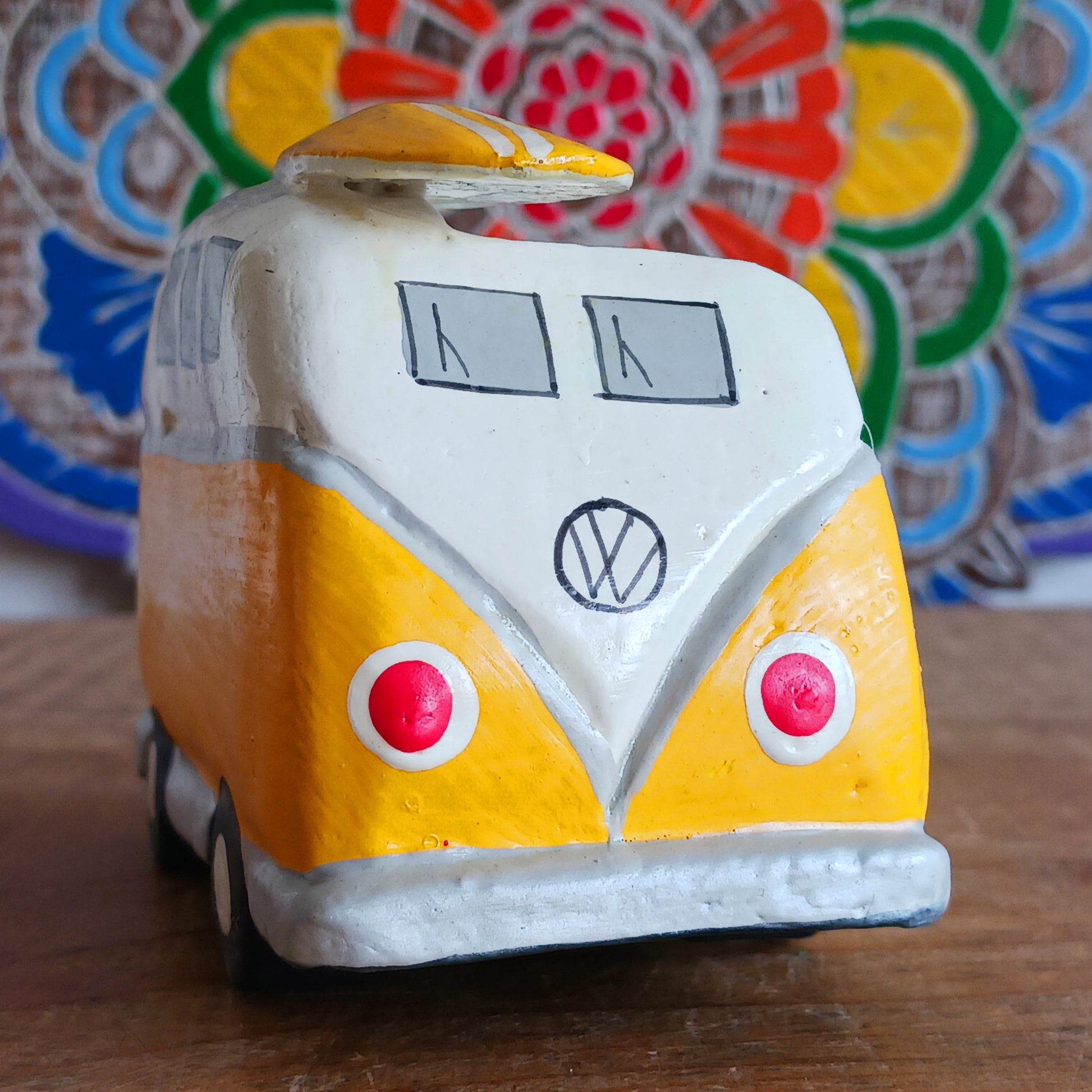 Bring the feeling of endless summer into your space with this cute yellow and white Camper & Surfboard Perpetual Calendar. Featuring a retro-inspired camper with a surfboard on top, this design captures the spirit of freedom, adventure, and life on the open road.