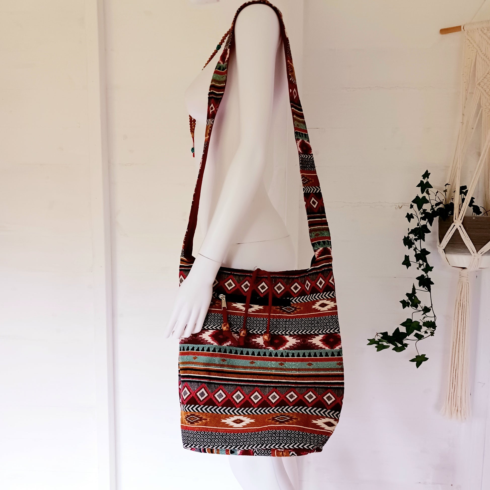 Bring vibrant artisan style to your everyday adventures with this Jacquard Nepal Sling Bag. Designed in a traditional Nepal-inspired jacquard pattern, this beautifully crafted bag is the ideal size for carrying all your personal belongings comfortably.