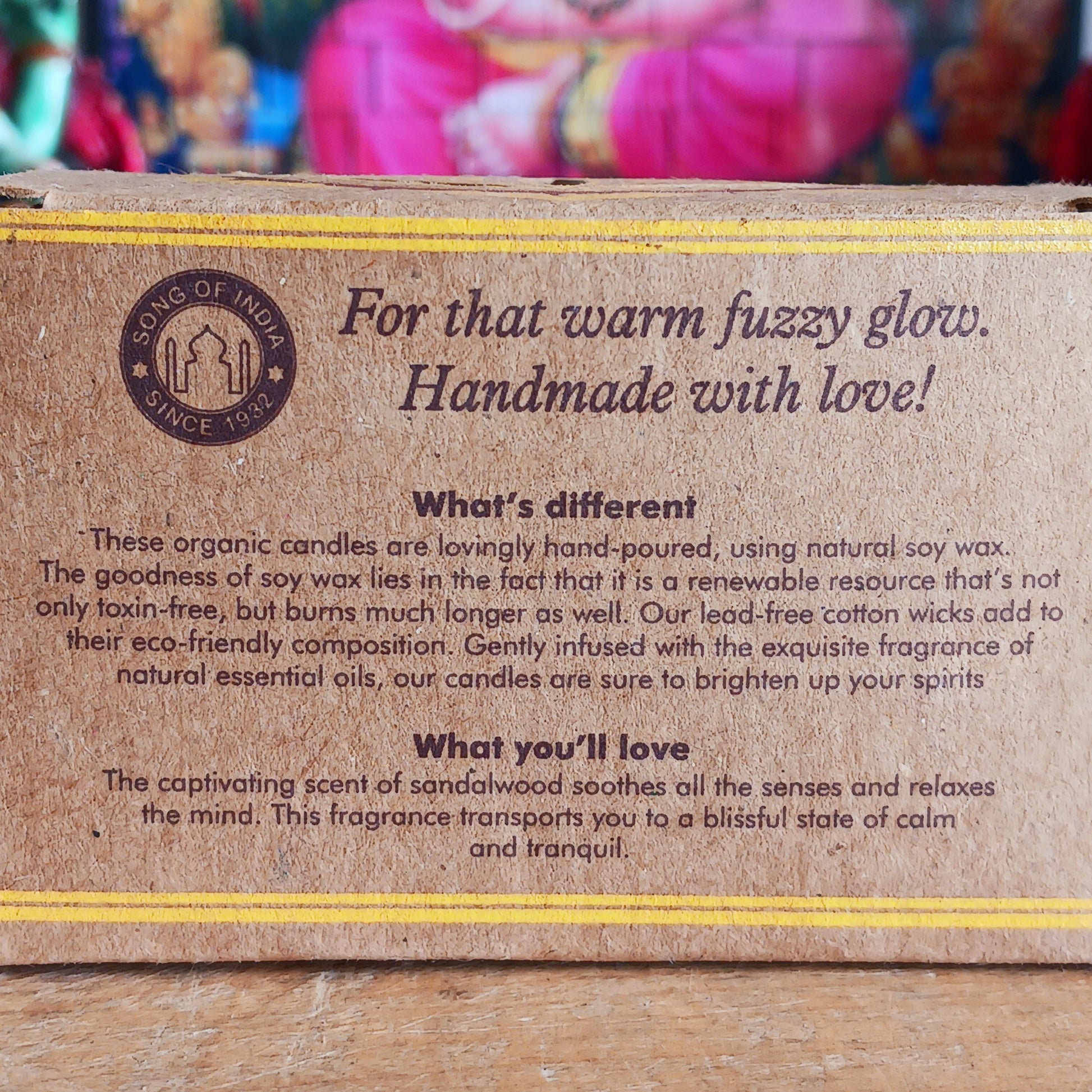 These organic tealight candles are lovingly hand-poured, using natural soy wax. Soy wax is a renewable resource that's not only toxin free but has a long burn time. The lead-free cotton wicks add to their eco-friendly composition. Gently infused with the exquisite fragrance of natural Sandalwood essential oil, these candles are sure to brighten up your spirits.