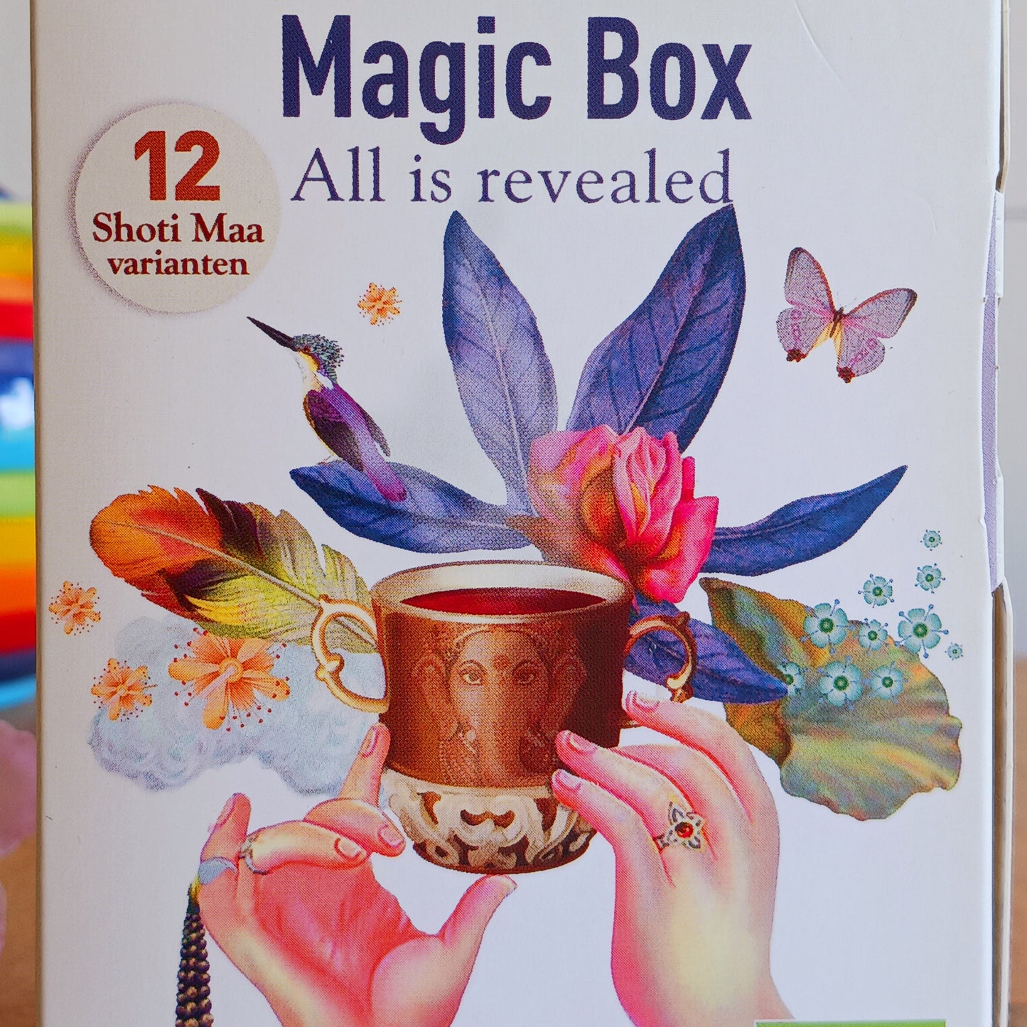 Discover the complete Shoti Maa tea experience with the Magic Box Organic Tea Collection. This beautifully presented treasure chest gift box contains all 12 Shoti Maa tea flavours, featuring the Chakra and Elements ranges.