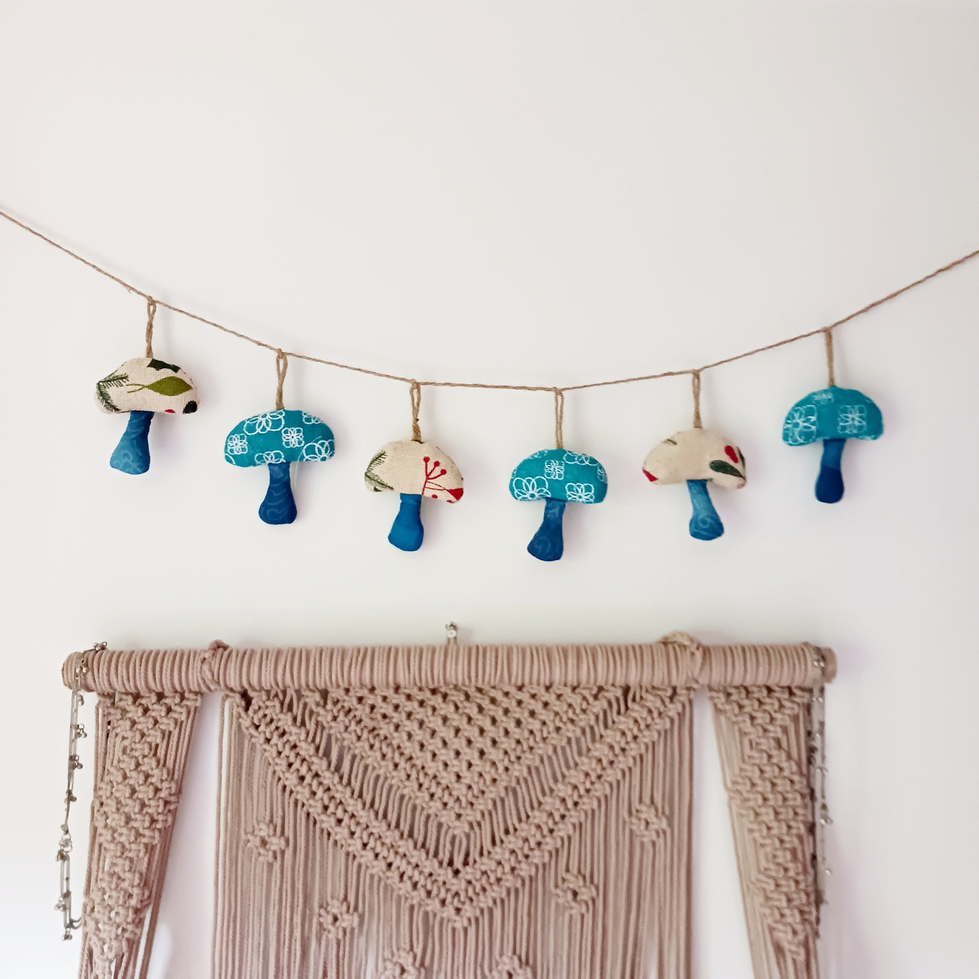 These decorative hanging toadstool garlands will brighten up your home and garden. Handmade in Bangladesh, each of these fun garlands are unique.