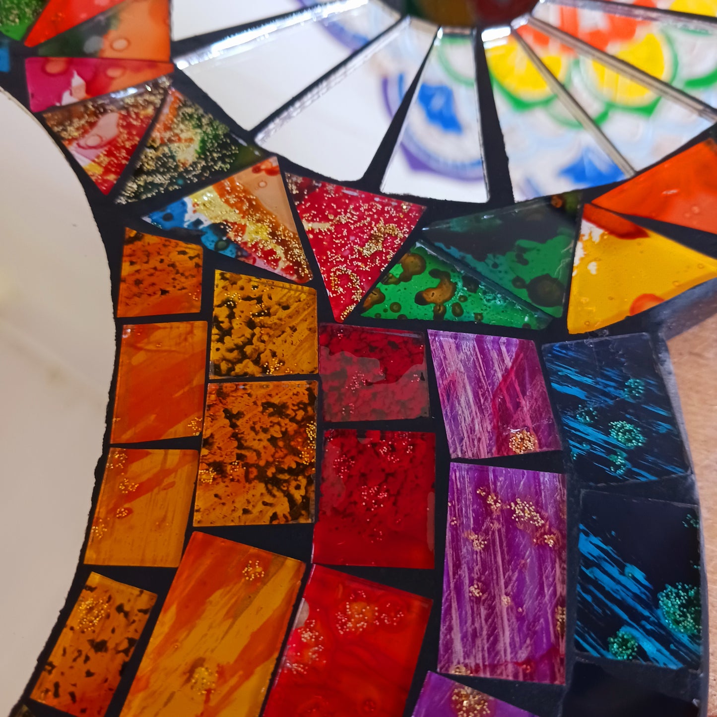 Bring colour, charm, and character to your home with this beautiful Sweet Mosaic Owl Mirror. Handcrafted under fair trade practices, this unique piece features a vibrant, multi-coloured mosaic owl surrounding a functional mirror. Perfect for brightening hallways, bedrooms, or living spaces, this decorative mirror blends artistry with practicality.