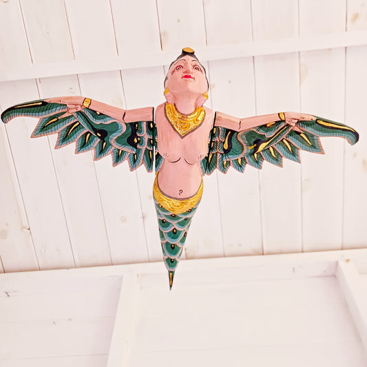 This beautiful and unique handcrafted Flying Mermaid Ceiling Hanger has been designed to inspire wonder, this enchanting ceiling mobile features a graceful mermaid that appears to swim through the air. Perfect for nurseries, bedrooms, playrooms, or creative spaces, it adds a dreamy and imaginative touch to any room.
