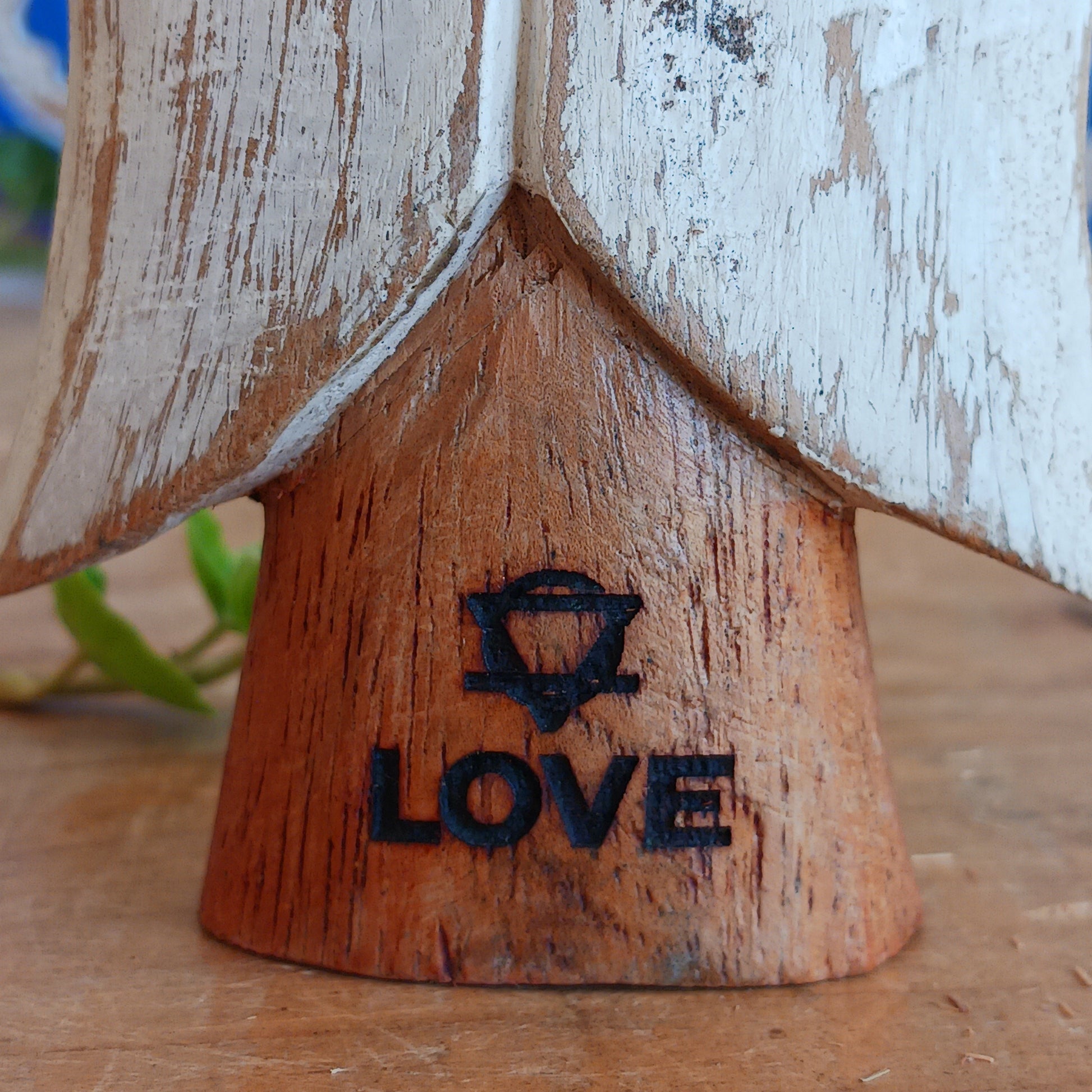 Hati-Hati wooden angels are hand carved in mountain villages in Indonesia from Suar-wood a sustainable hardwood. This wood is used to create beautiful and often sacred images.
