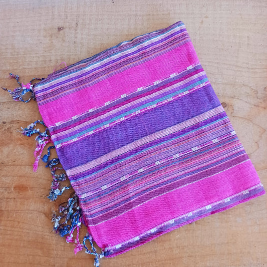 Immerse yourself in the alluring world of bohemian fashion with this delicate Indian Boho Scarf. Crafted with care, each scarf captures the essence of India's free-spirited charm, adding a touch of Boho elegance to your outfit. 