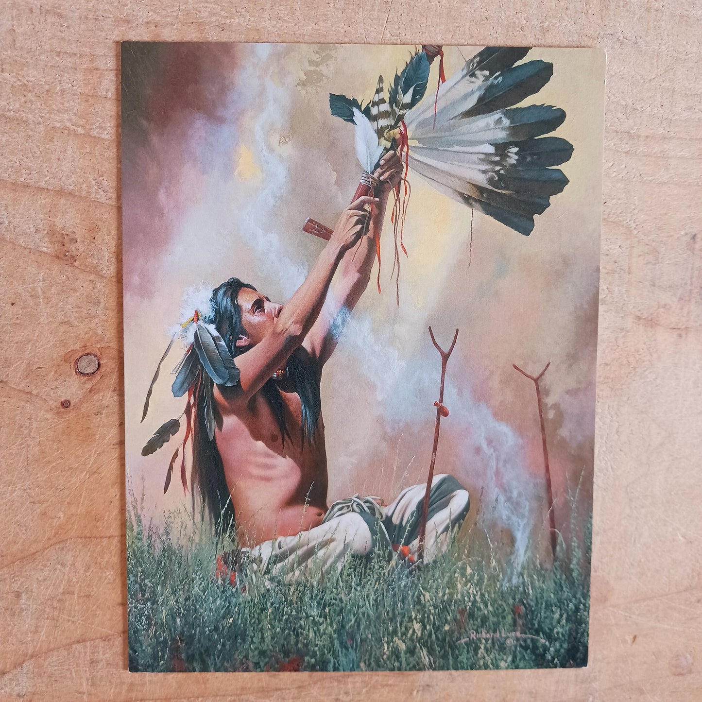 This beautifully illustrated Sacred Pipe Birthday greetings card comes from Leanin Tree.