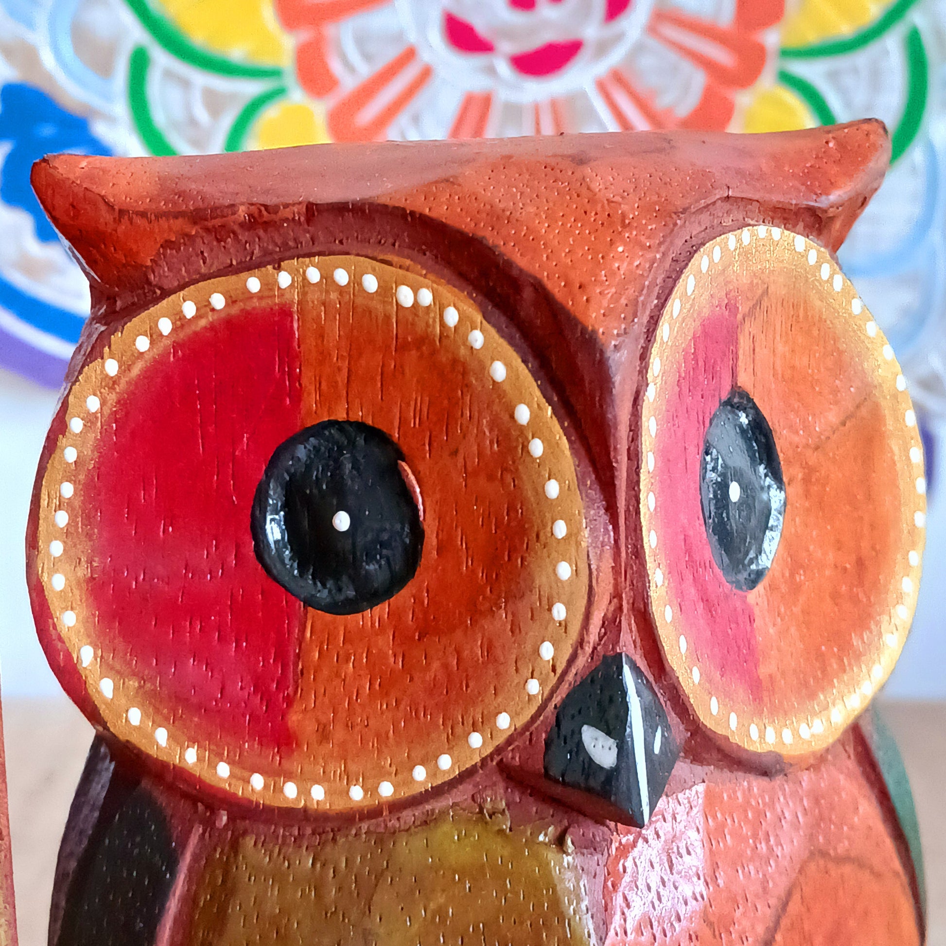 Add a touch of fun and charm to your bookshelf with these beautifully hand painted wooden owl bookends. These lovely bookends are designed to keep your books neatly organised, and the owls feature intricate detailing and colour that will bring personality and warmth to any space in your home.