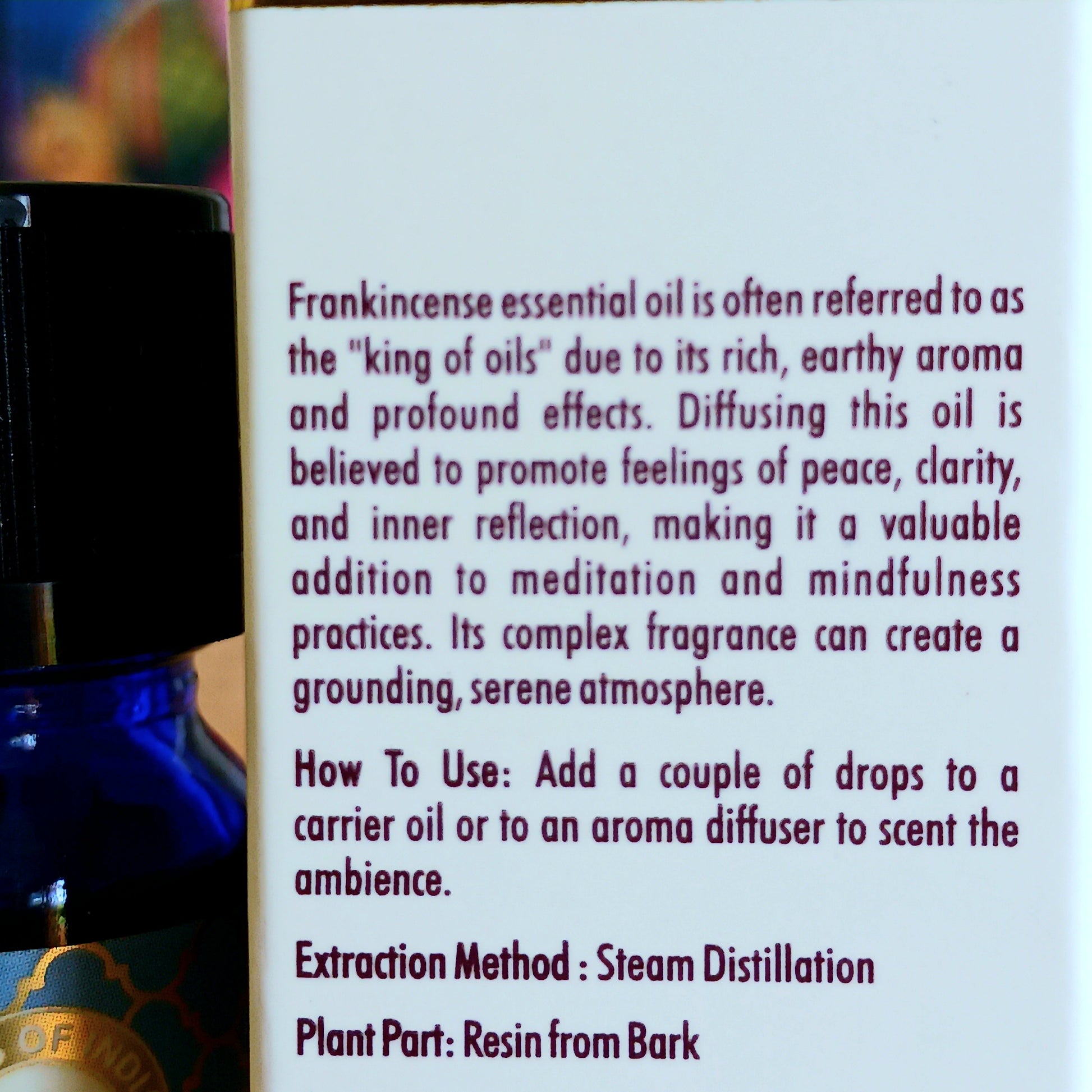 Discover the calming and restorative power of Song of India Pure Frankincense Essential Oil. Expertly crafted from ethically sourced botanical ingredients, this premium essential oil delivers a sweet, fruity, warm, and woody aroma that promotes relaxation, peace, and overall wellbeing.
