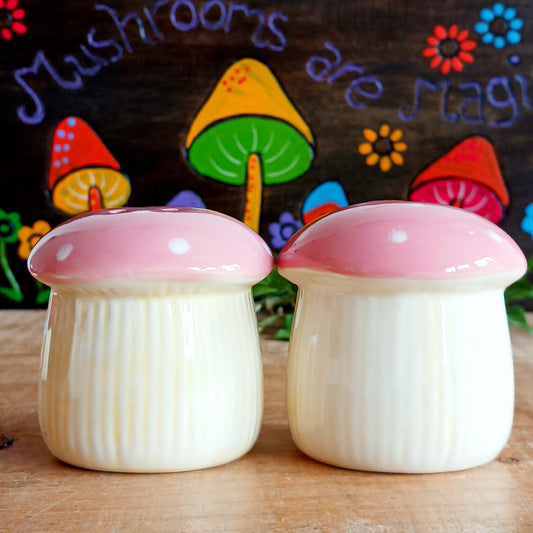 Bring a touch of woodland wonder to your dining table with these adorable mushroom-shaped salt and pepper shakers. Each piece is beautifully crafted to capture the charm of a forest fairy tale, turning every meal into an enchanted feast.
