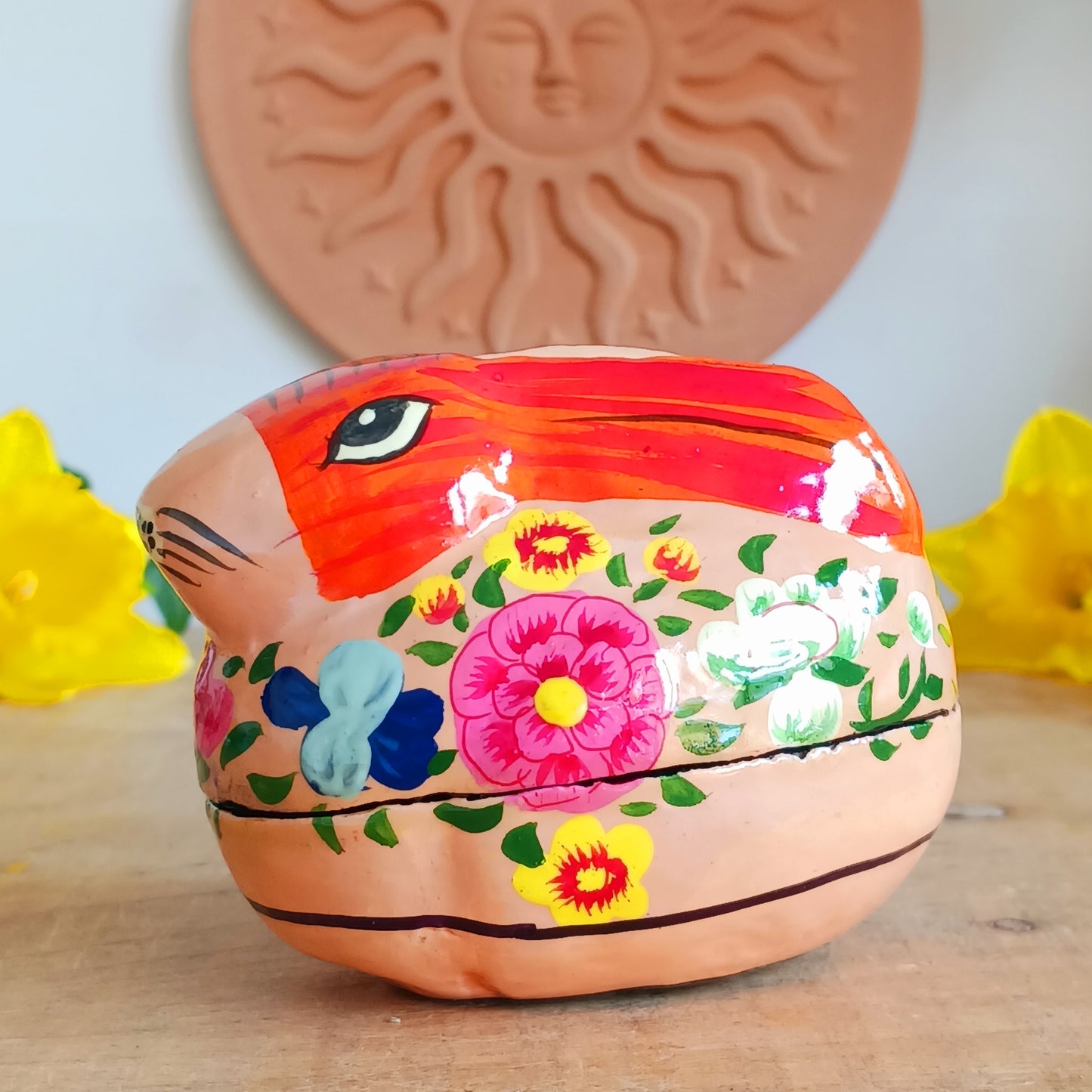 Celebrate the joy of spring with this beautifully handcrafted Floral Rabbit 2-Piece Easter Gift Box. Perfect for Easter gifting, this charming keepsake box features a delightful rabbit design, carefully hand painted with floral details and finished with a smooth glossy glaze.